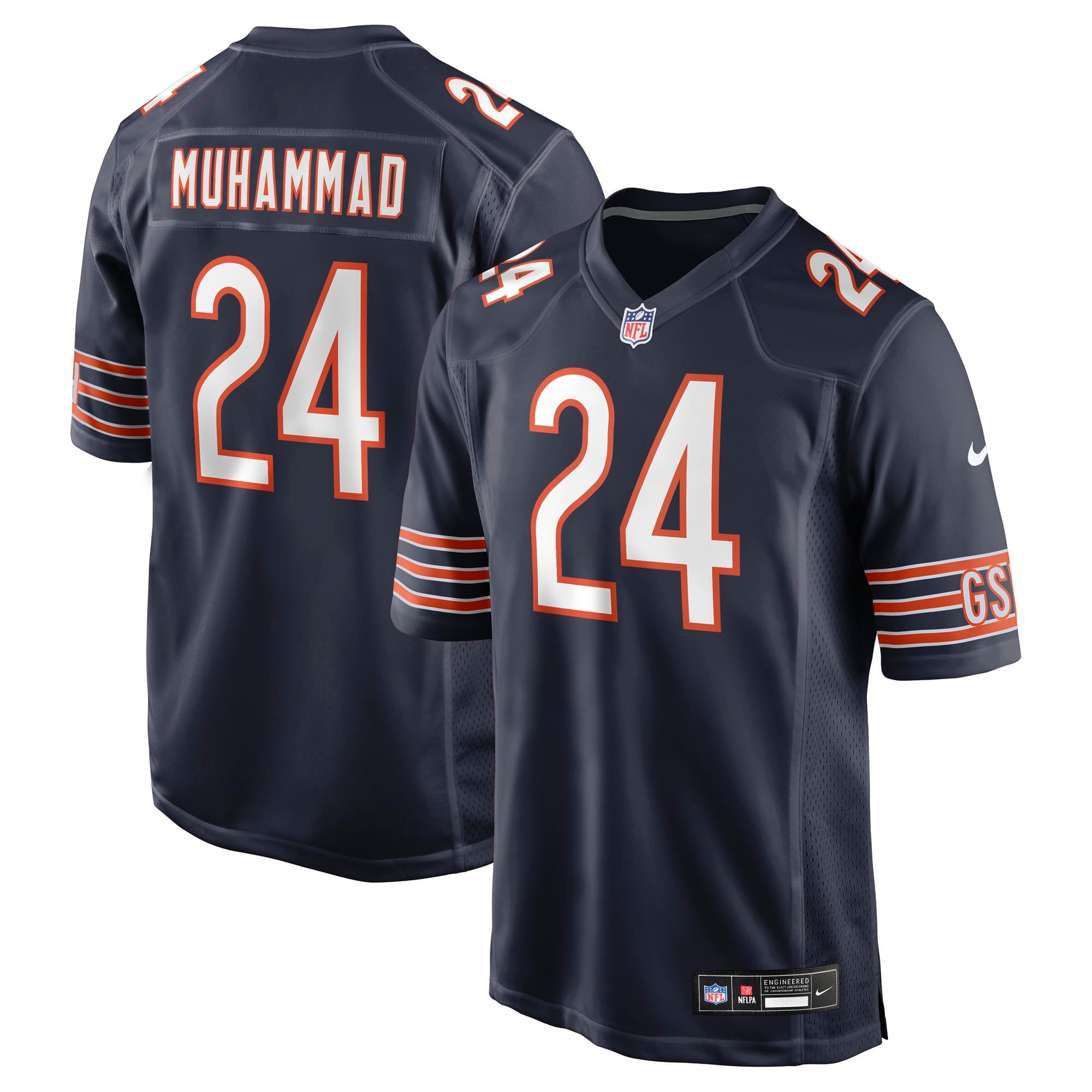 Malik Muhammad Chicago Bears Team Game Jersey - Navy - Image 2