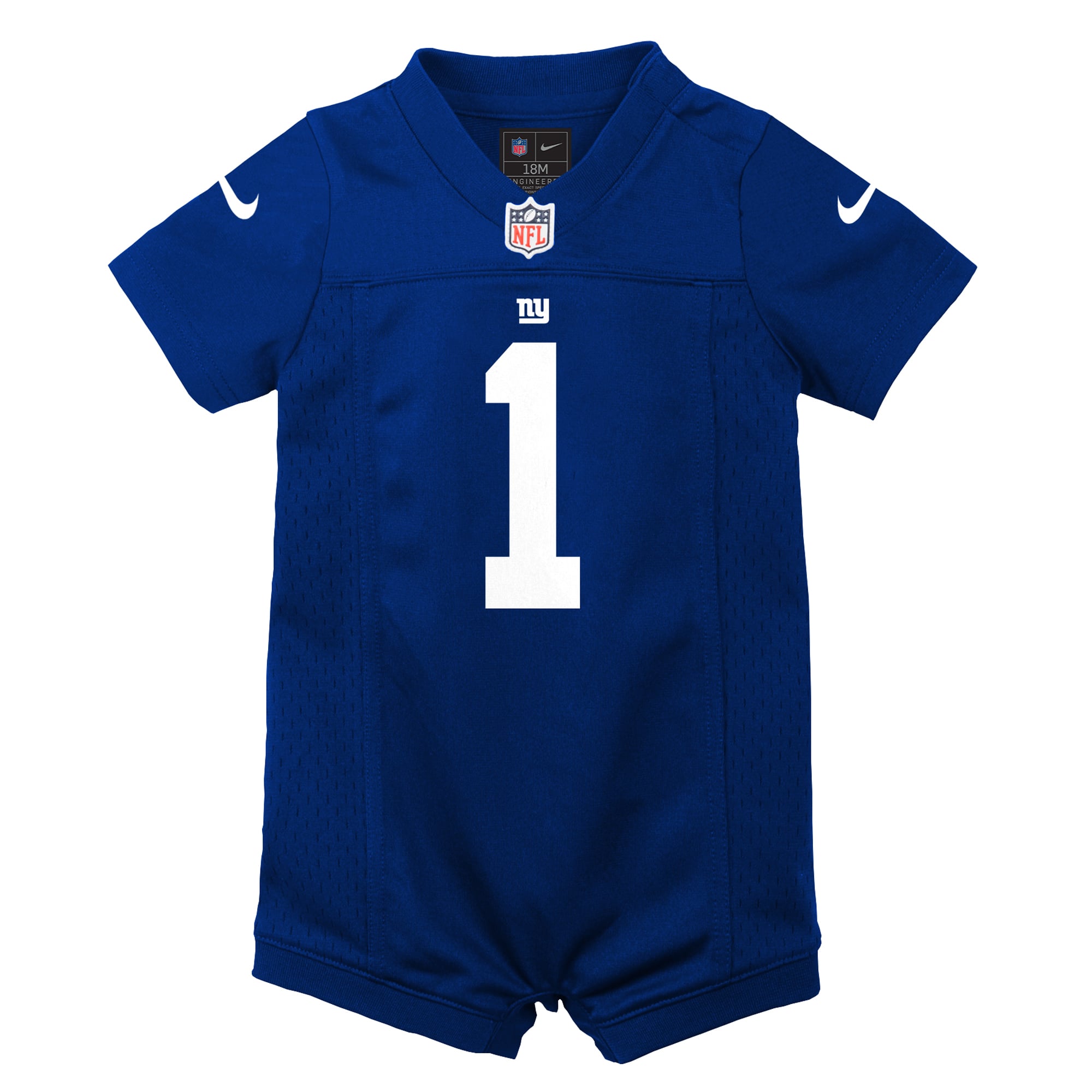 Malik Nabers New York Giants Newborn Romper Game Jersey - Royal - Image 3