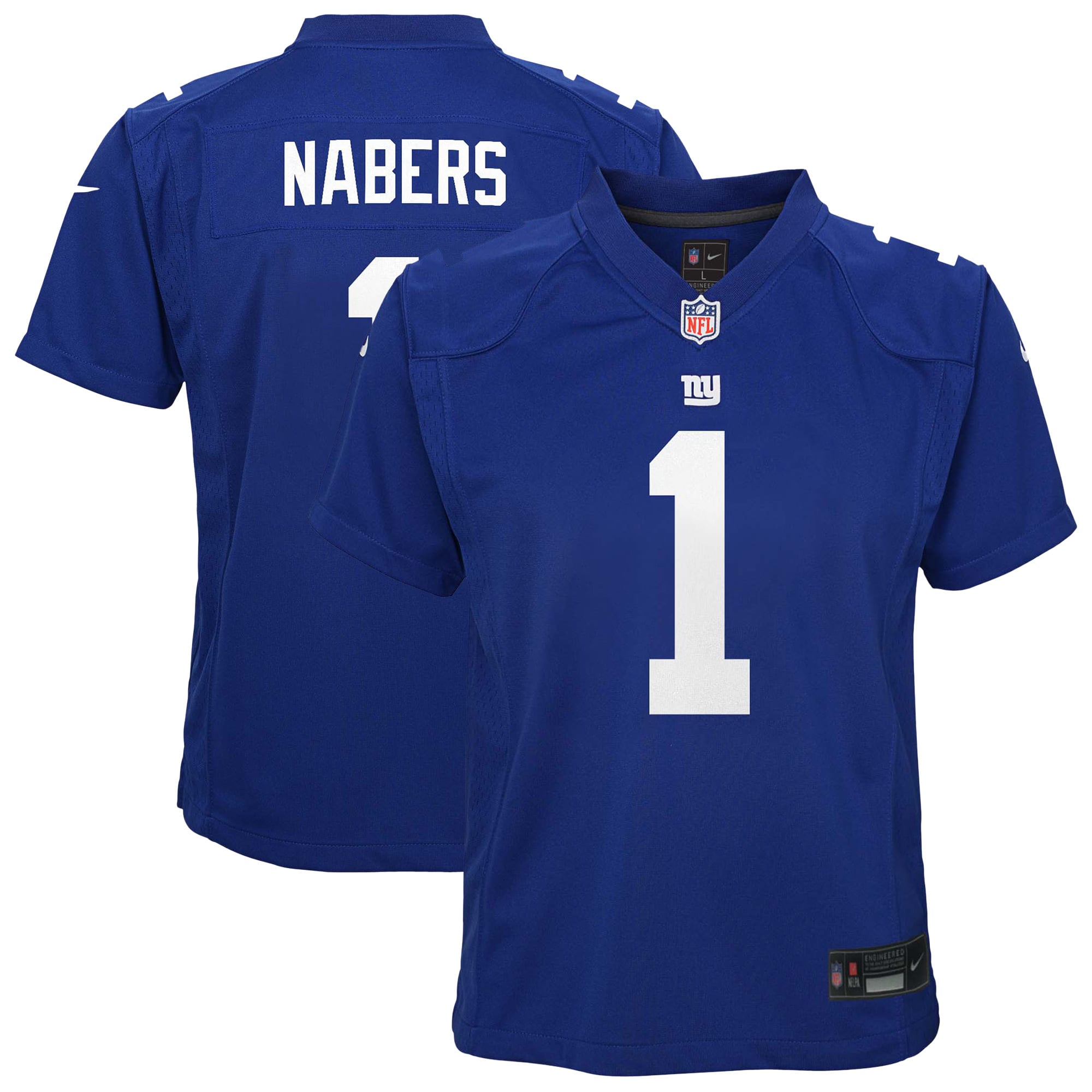 Malik Nabers New York Giants Youth Game Jersey - Royal - Image 2