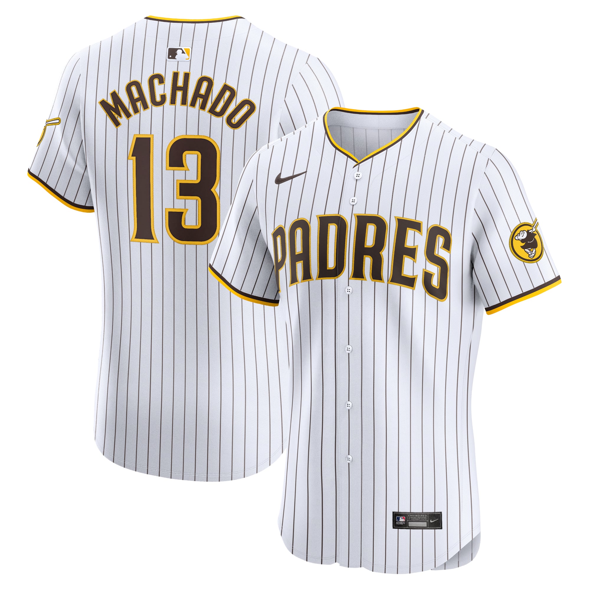 Manny Machado San Diego Padres Home Elite Jersey - White - Image 2