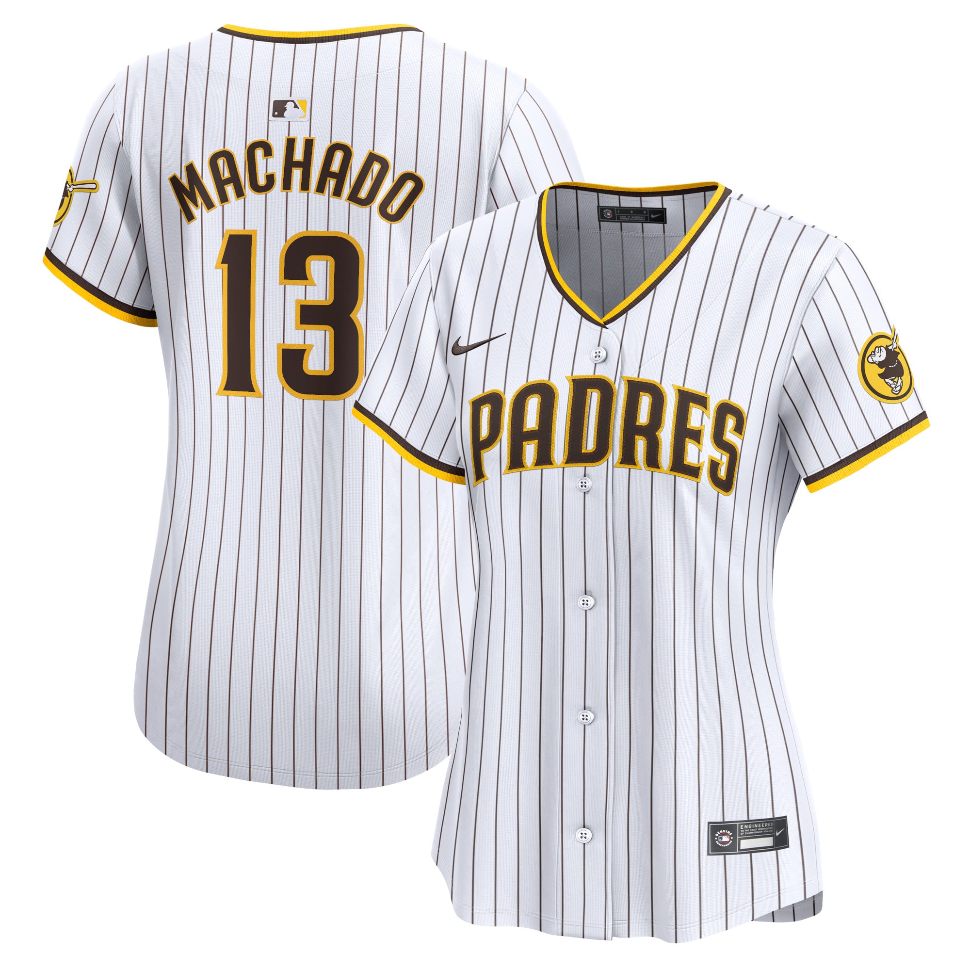 Manny Machado San Diego Padres Women's Home Limited Player Jersey - White - Image 2