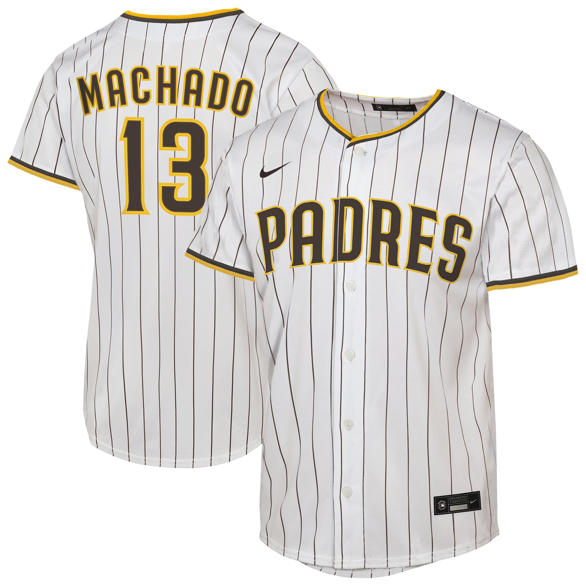 Manny Machado San Diego Padres Youth Home Player Jersey - White - Image 2