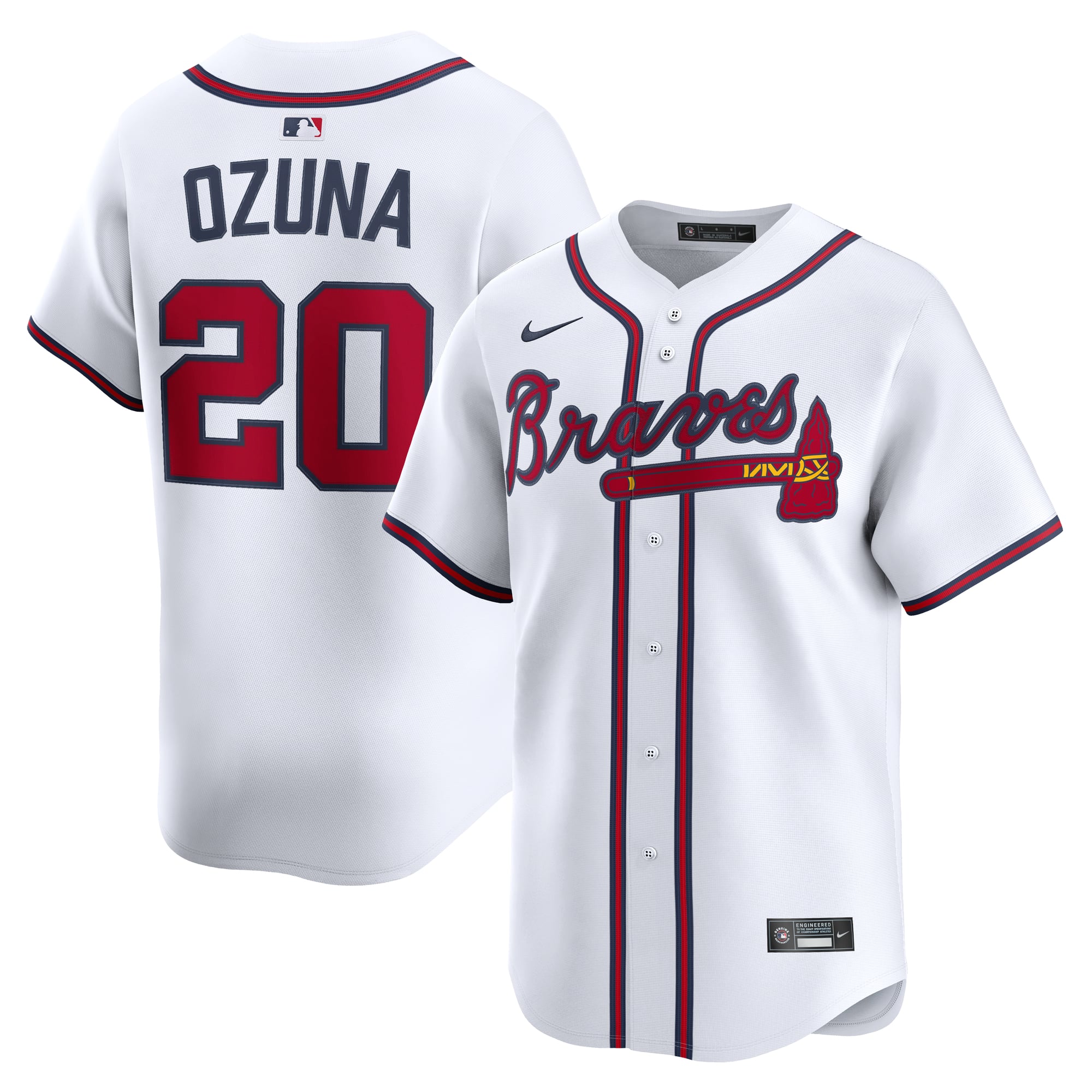 Marcell Ozuna Atlanta Braves Home Limited Player Jersey - White - Image 2