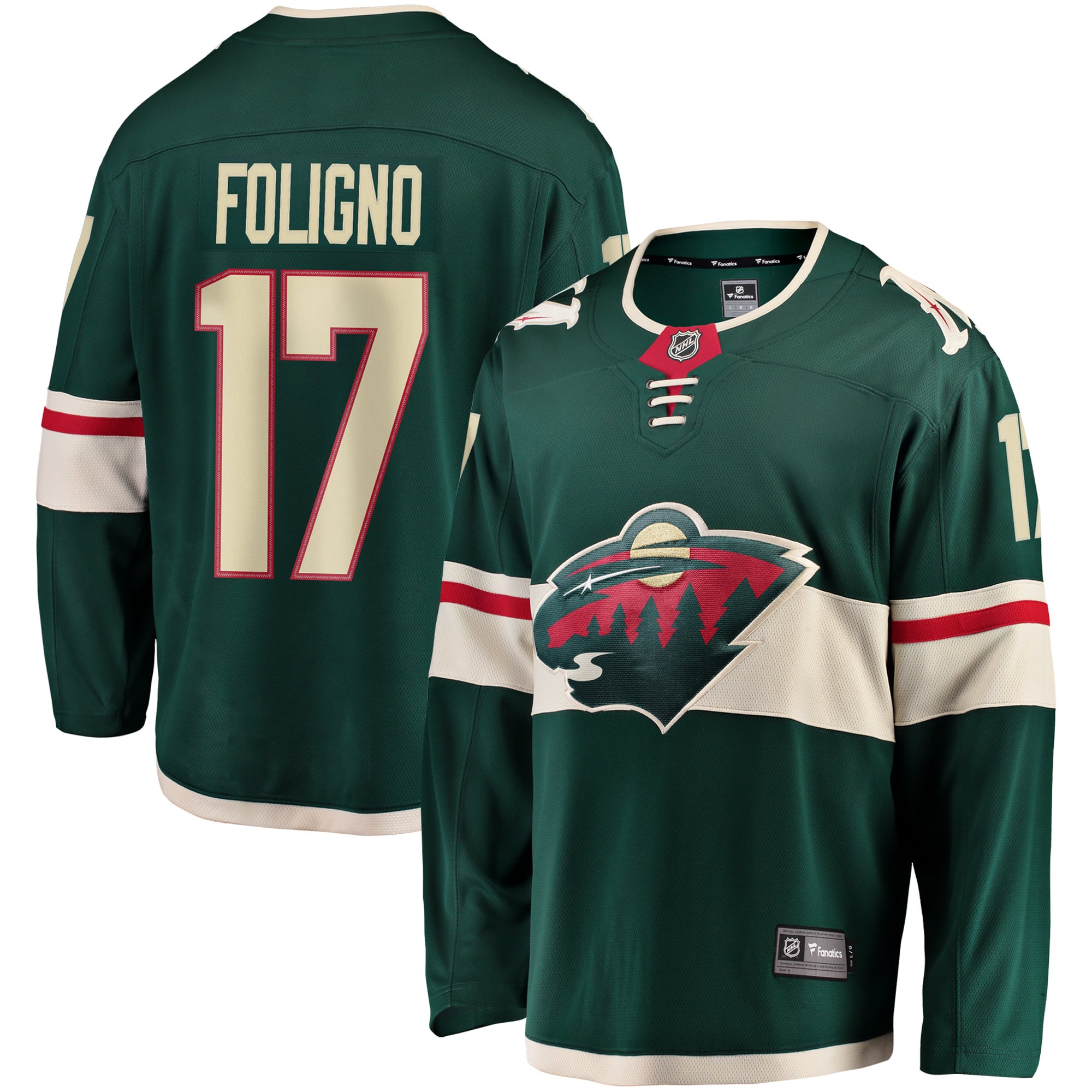 Marcus Foligno Minnesota Wild Breakaway Jersey - Green - Image 2