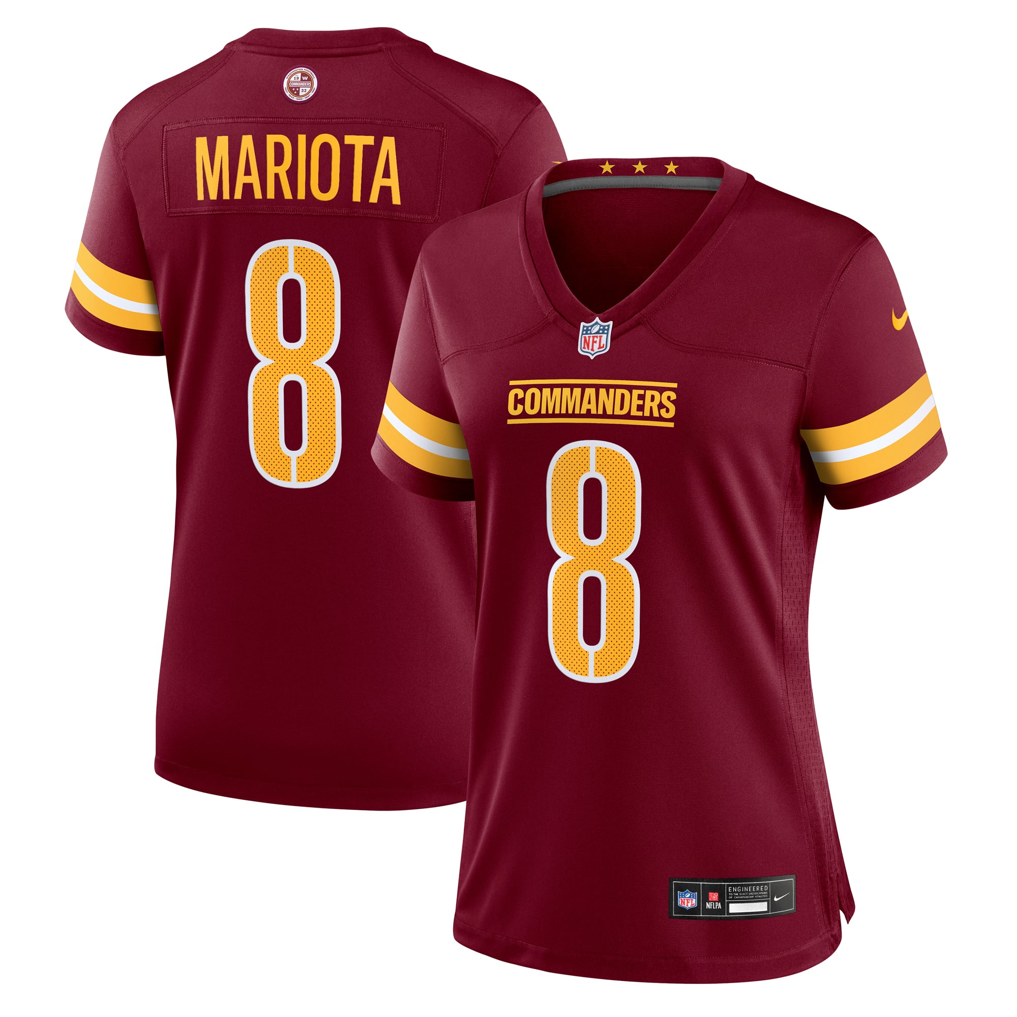 Marcus Mariota Washington Commanders Women's Team Game Jersey - Burgundy - Image 2
