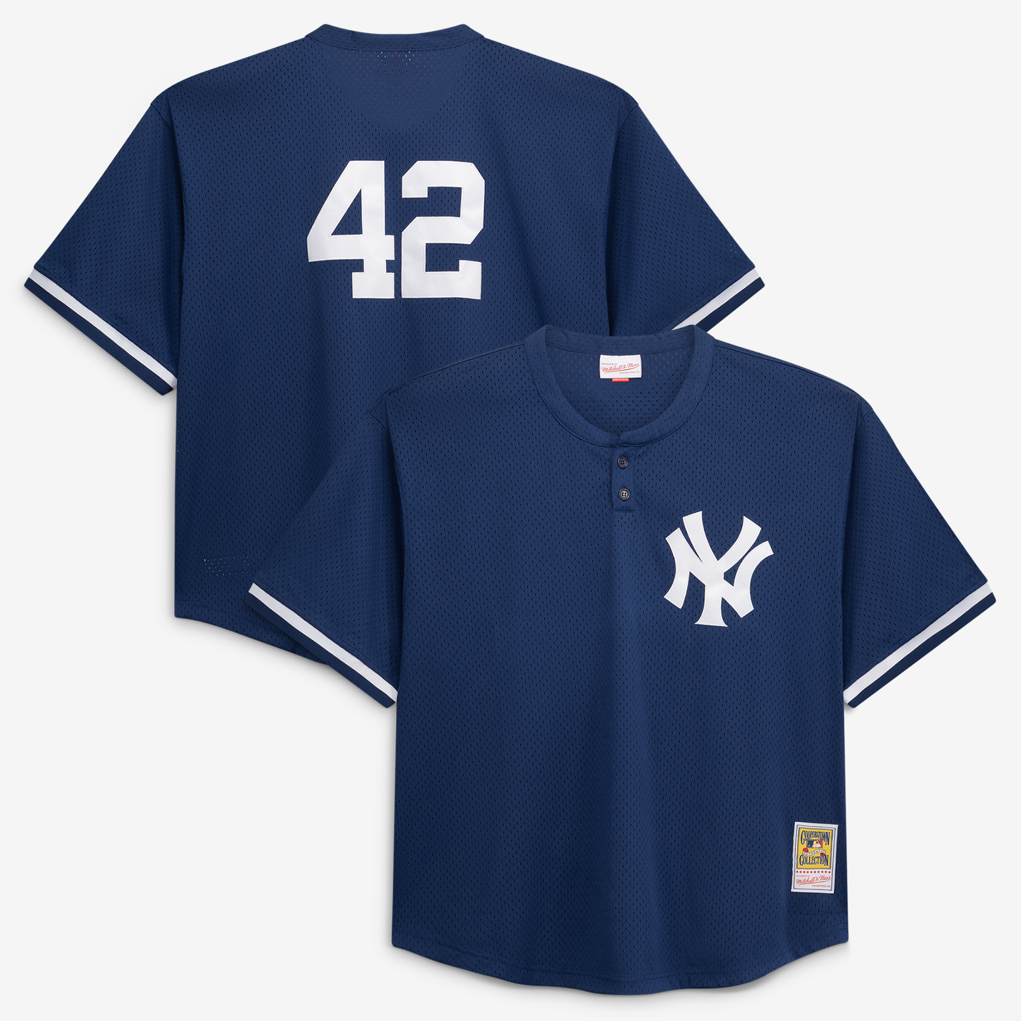 Mariano Rivera New York Yankees Cooperstown Collection Big & Tall Mesh Batting Practice Jersey - Navy - Image 2