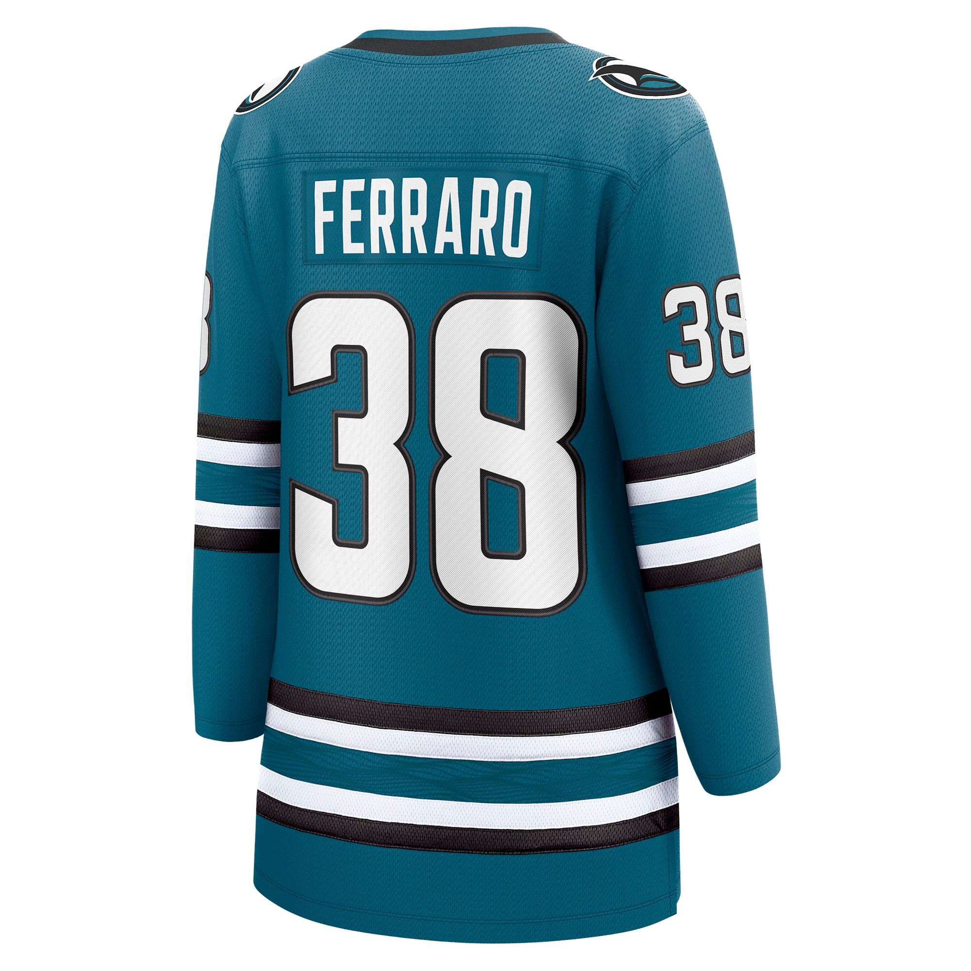 Mario Ferraro San Jose Sharks Women's Home Breakaway Player Jersey - Teal - Image 4