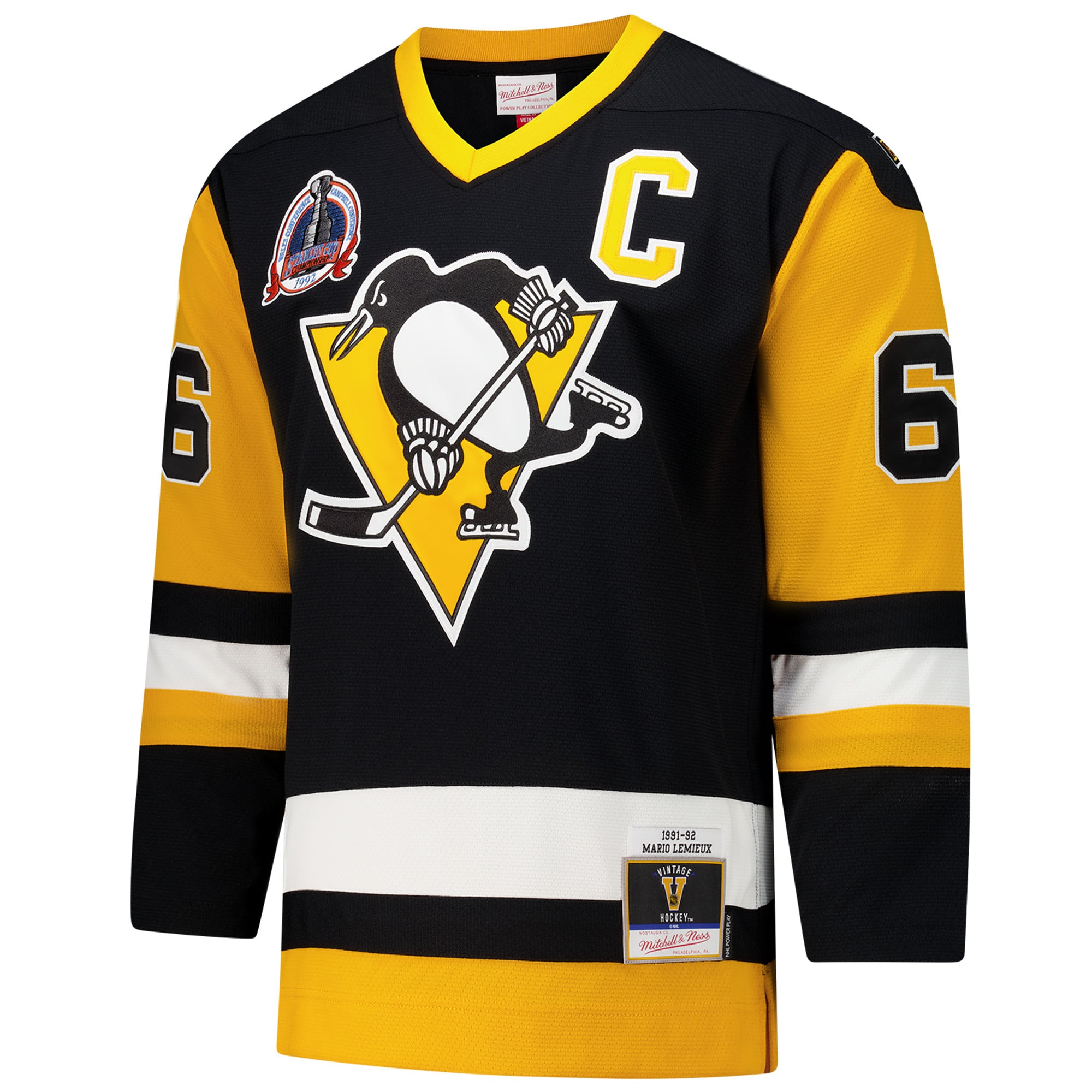 Mario Lemieux Pittsburgh Penguins 1984-85 Power Play Jersey - Black - Image 3