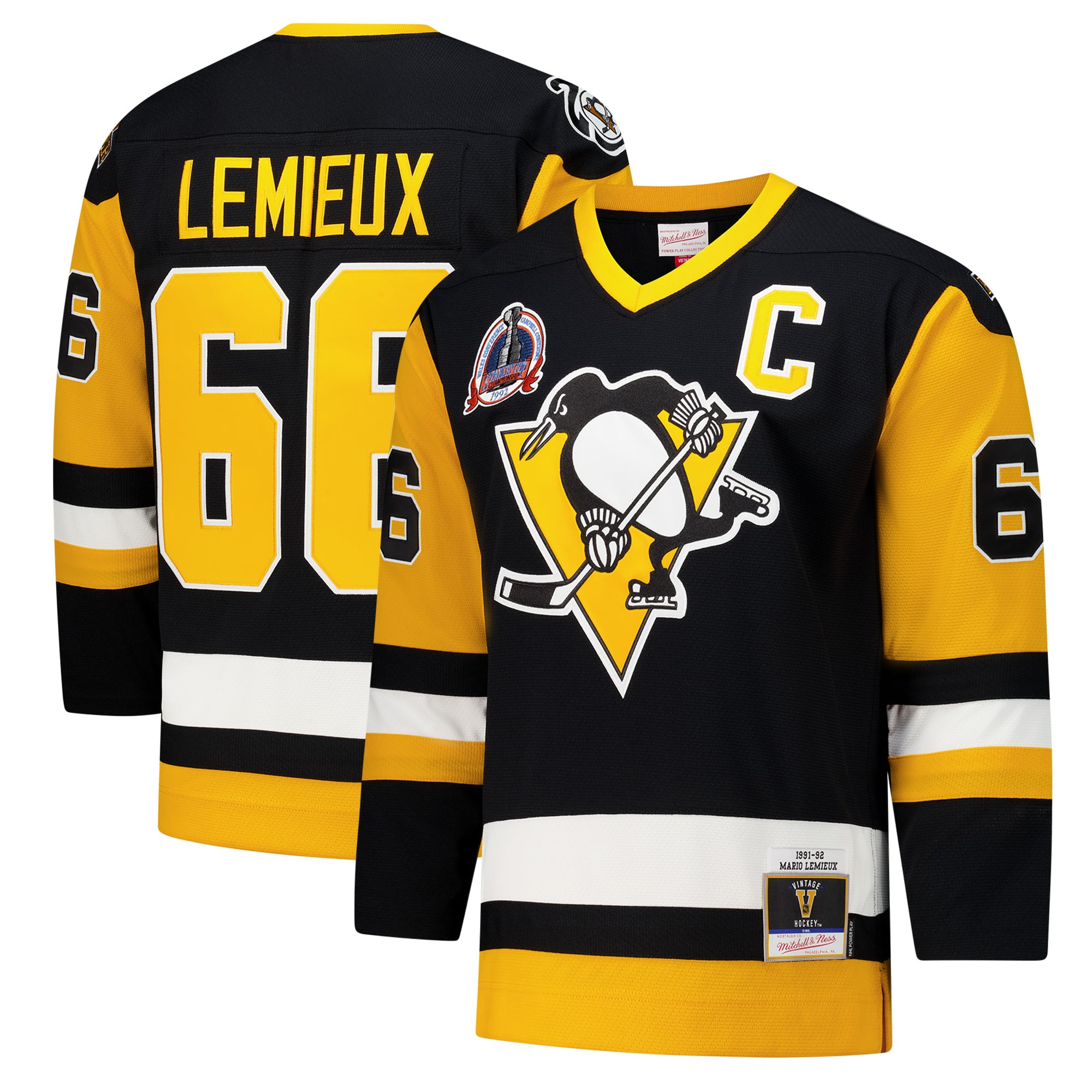 Mario Lemieux Pittsburgh Penguins 1984-85 Power Play Jersey - Black