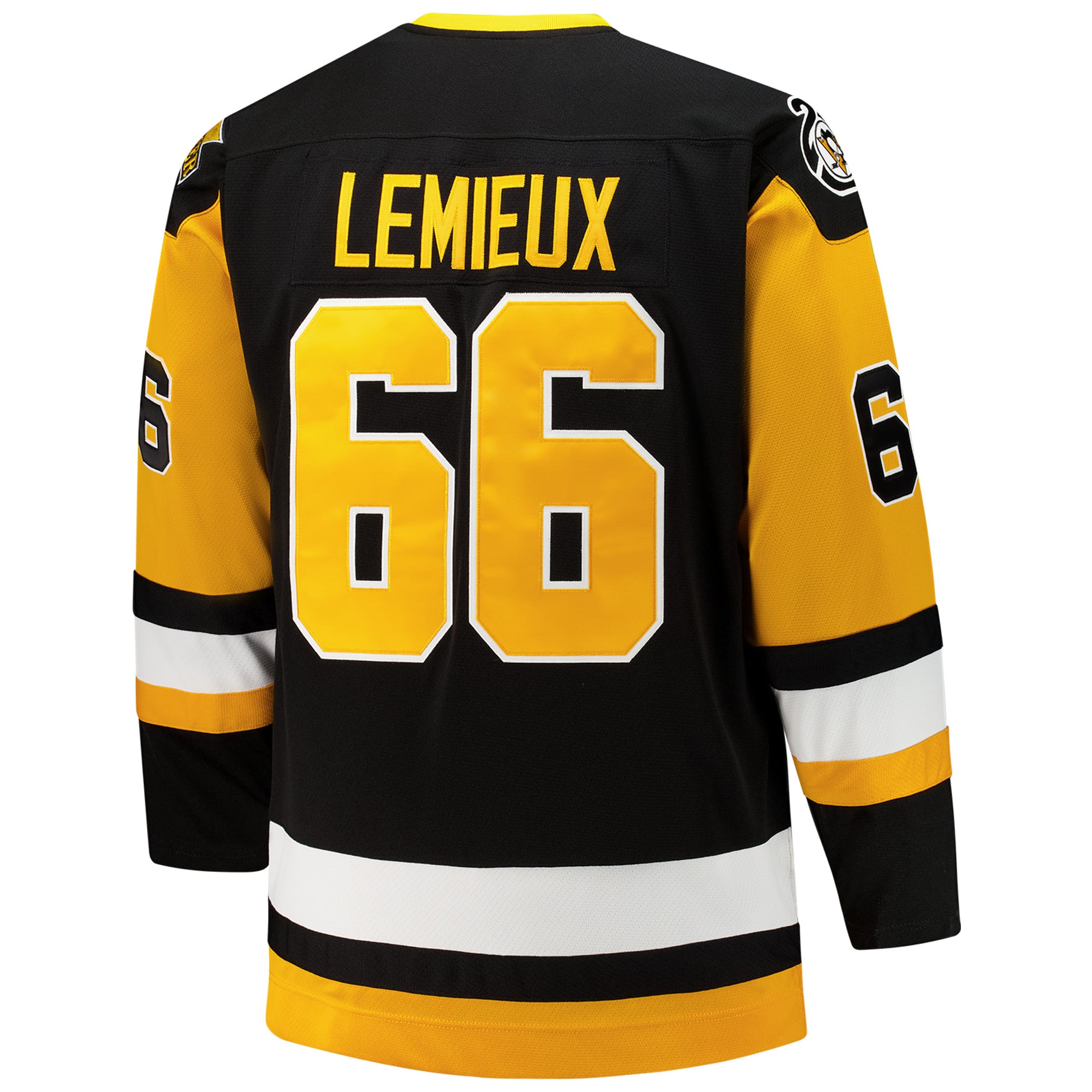 Mario Lemieux Pittsburgh Penguins Big & Tall 1991/92 Blue Line 2.0 Jersey - Black - Image 4