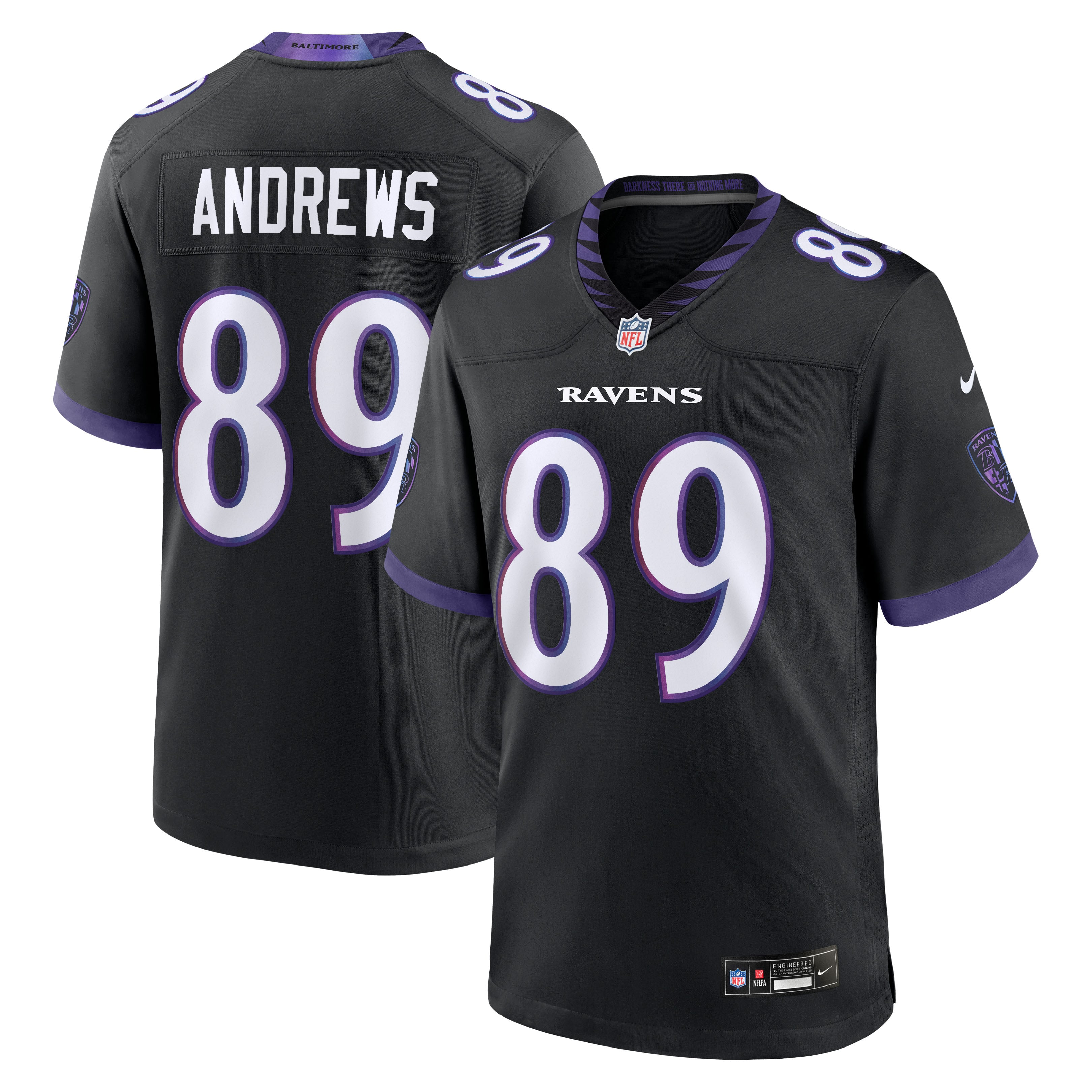 Mark Andrews Baltimore Ravens Alternate Game Jersey - Black - Image 2