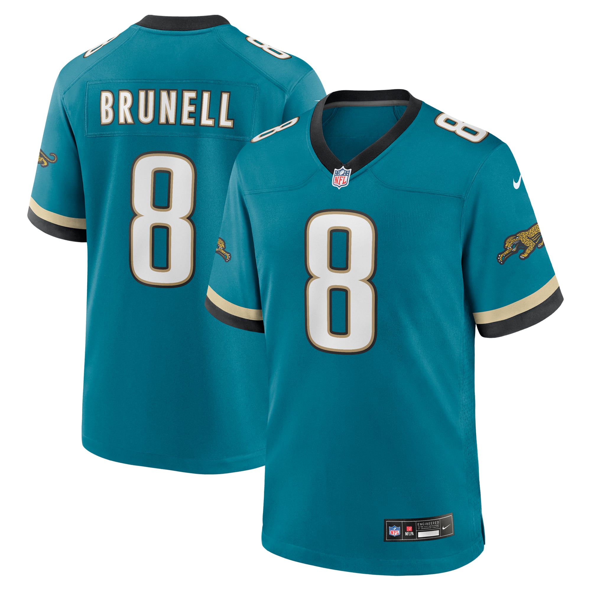 Mark Brunell Jacksonville Jaguars Retired Player Alternate Game Jersey - Teal - Image 2