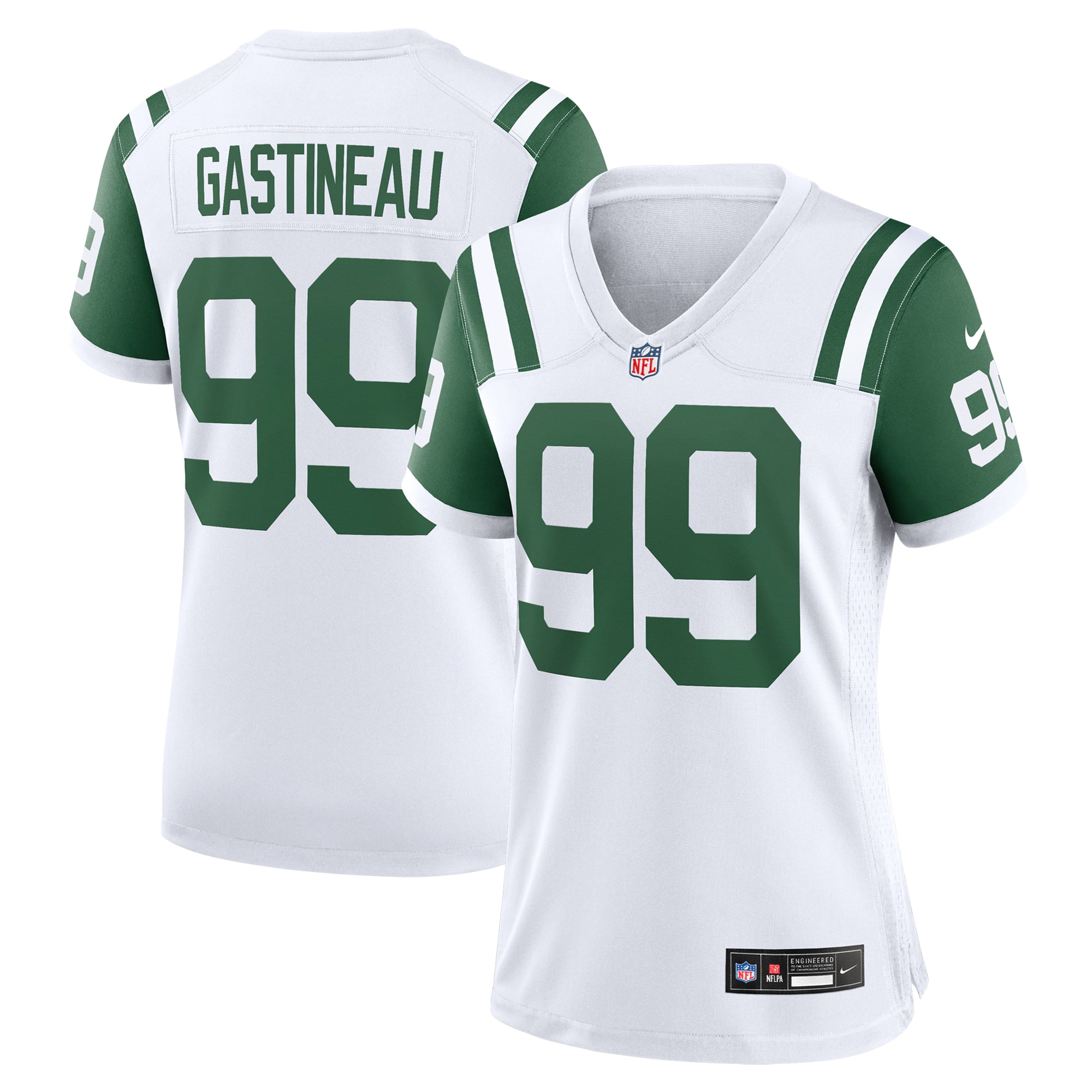 Mark Gastineau New York Jets Women's Classic Alternate Retired Player Game Jersey - White - Image 2