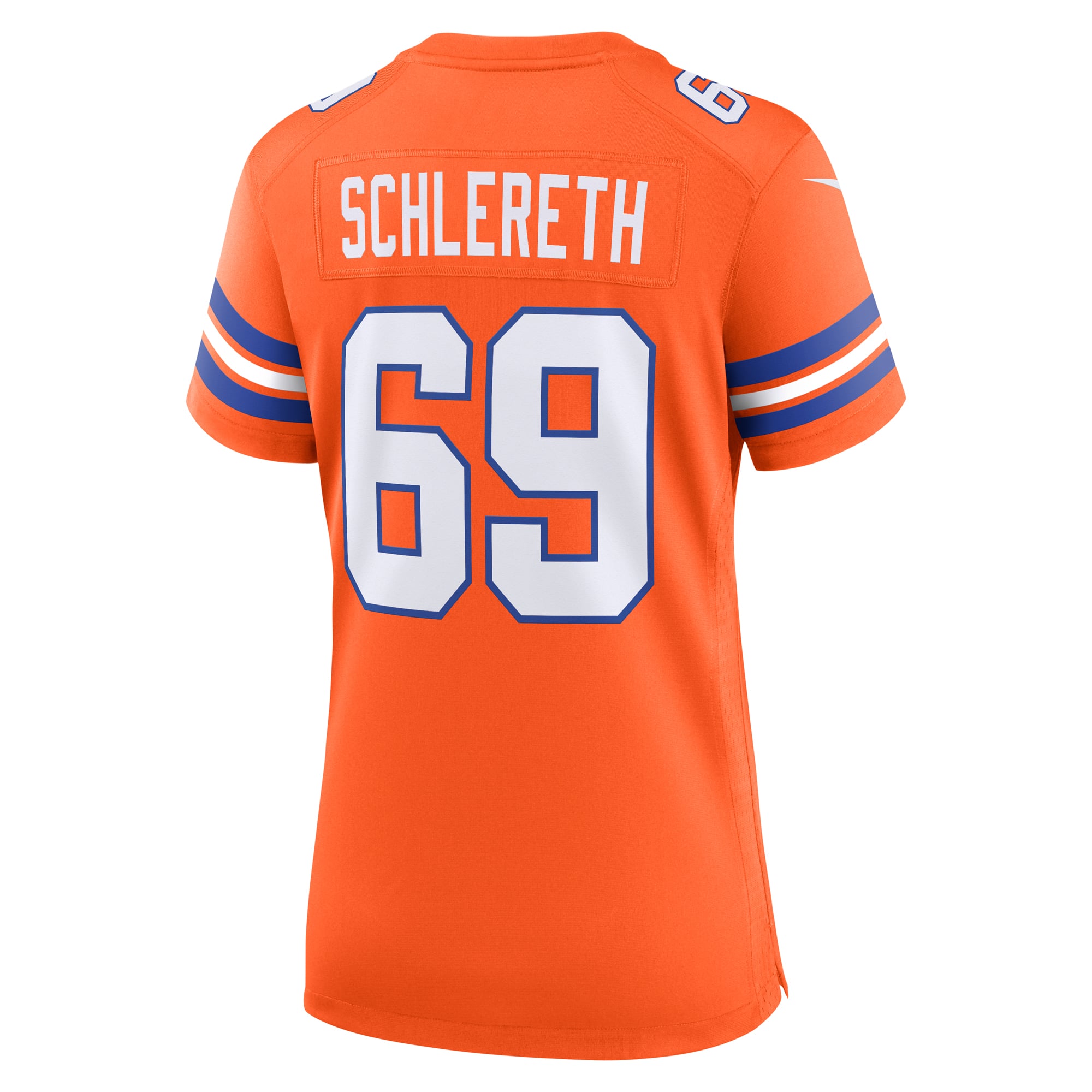 Mark Schlereth Denver Broncos Women's Mile High Collection 1977 Throwback Retired Player Game Jersey - Orange - Image 4