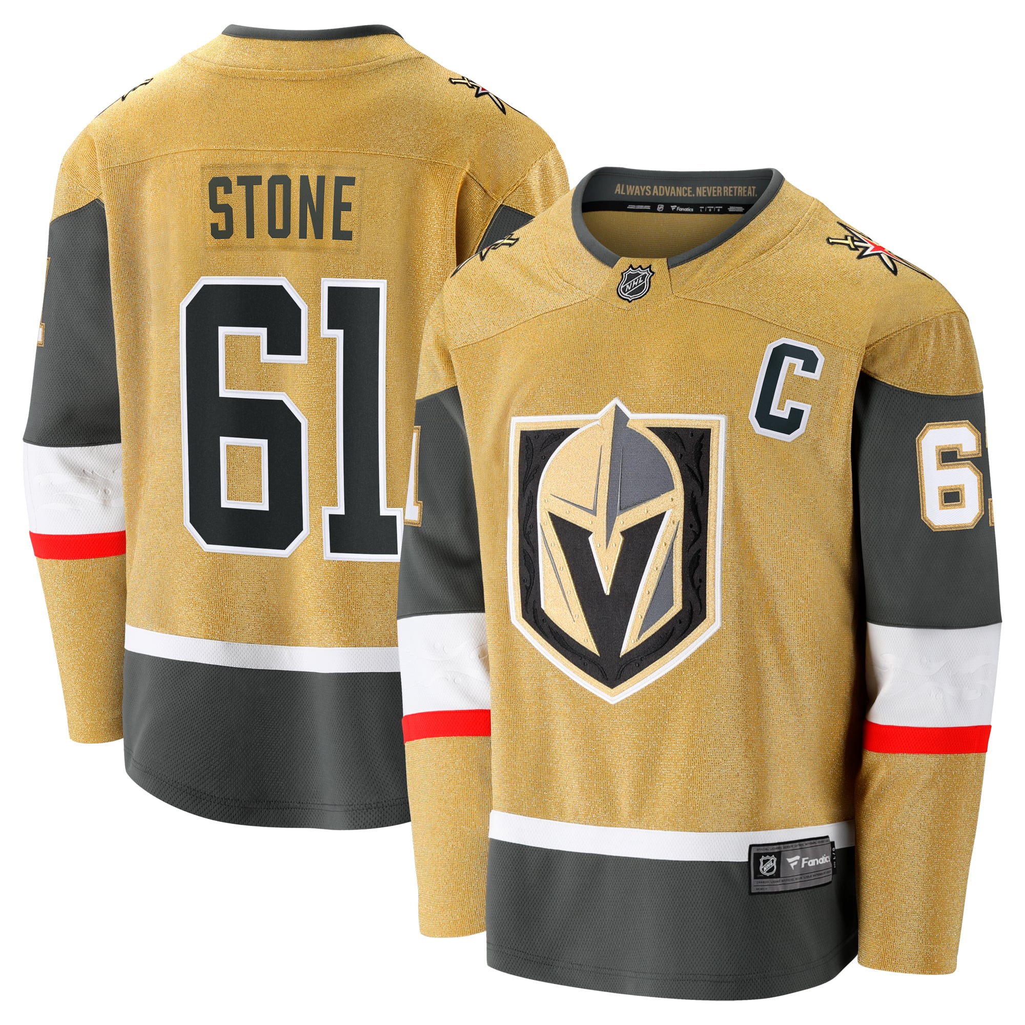 Mark Stone Vegas Golden Knights Home Breakaway Jersey - Gold - Image 2