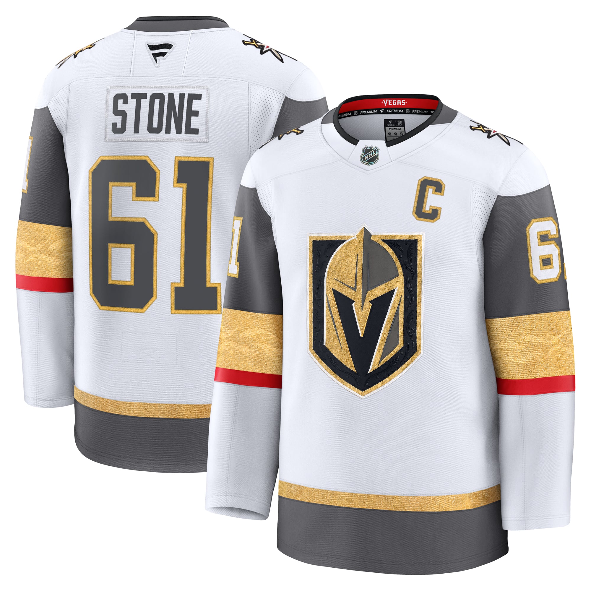 Mark Stone Vegas Golden Knights Home Premium Jersey - White - Image 2