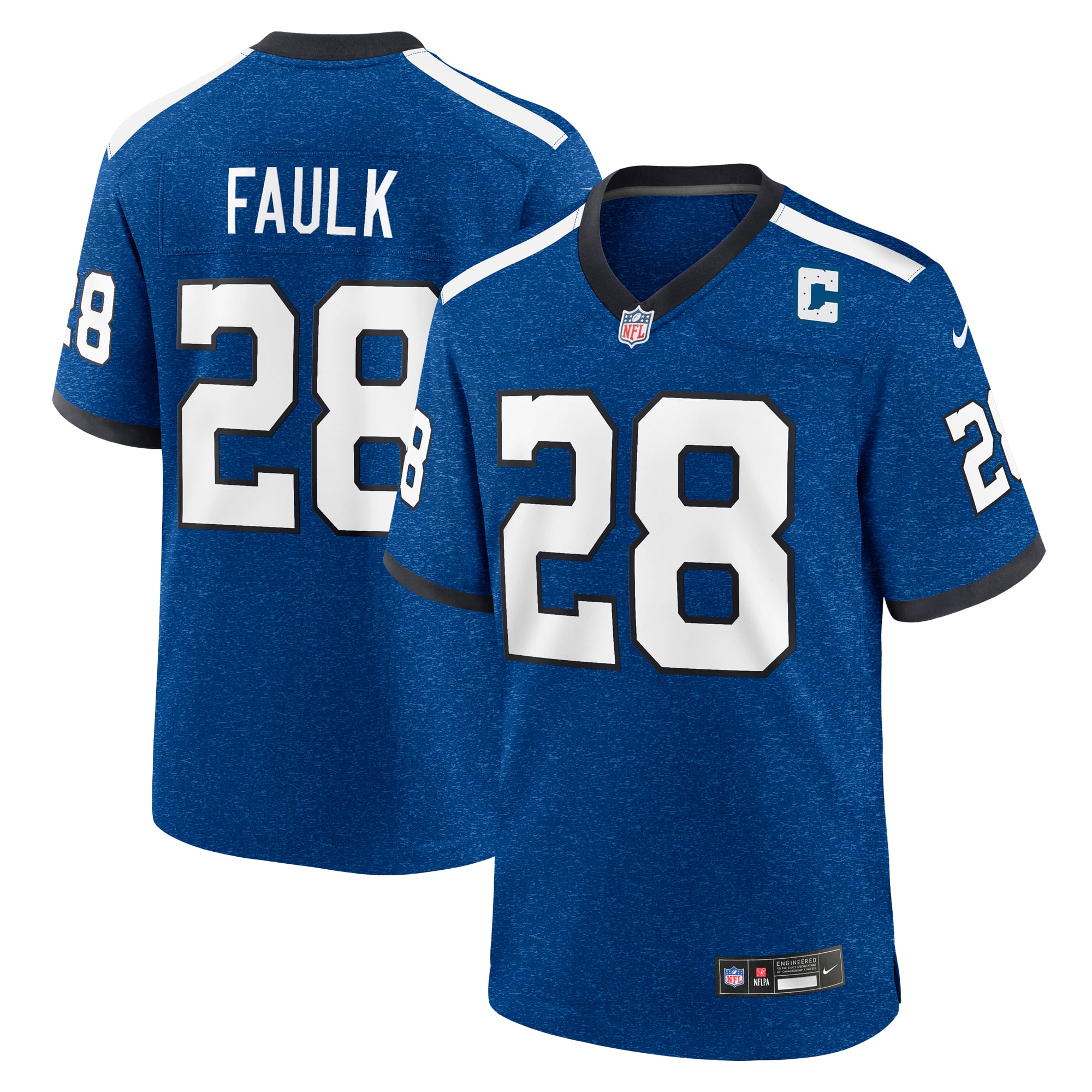 Marshall Faulk Indianapolis Colts Retired Player Alternate Game Jersey - Blue - Image 2