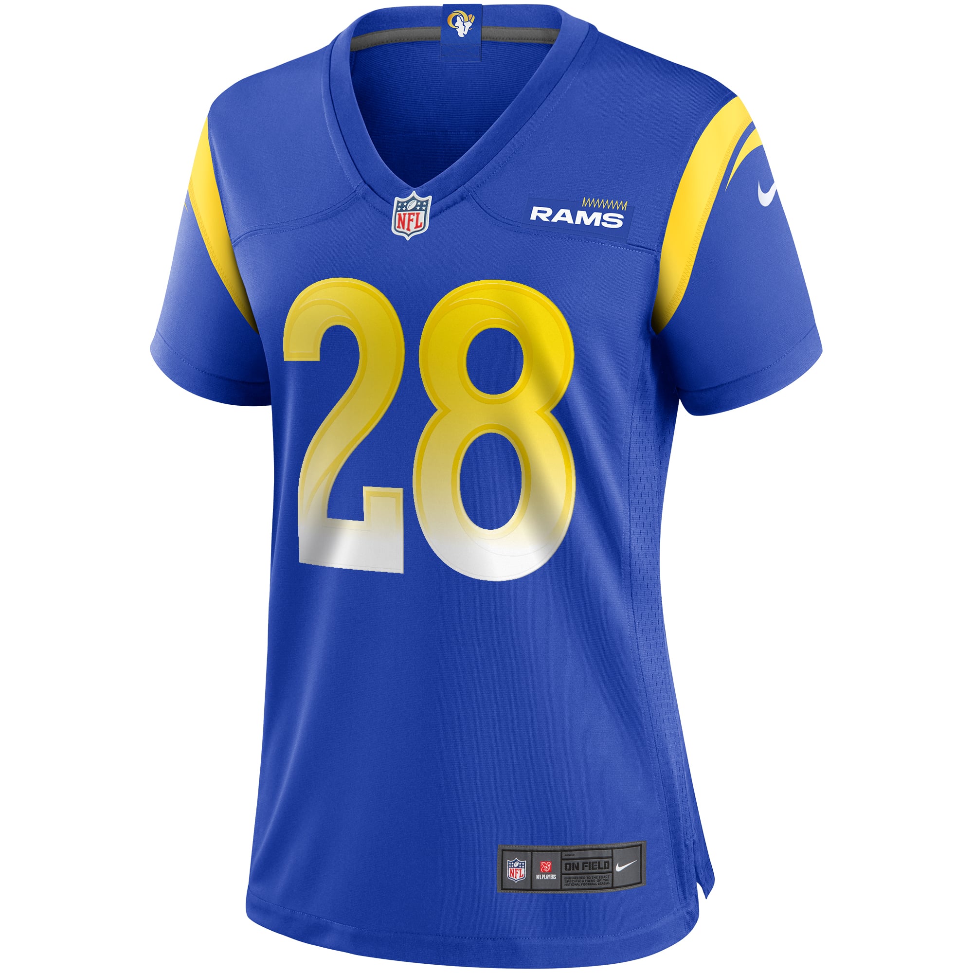 Marshall Faulk Los Angeles Rams Women's Game Retired Player Jersey - Royal - Image 3