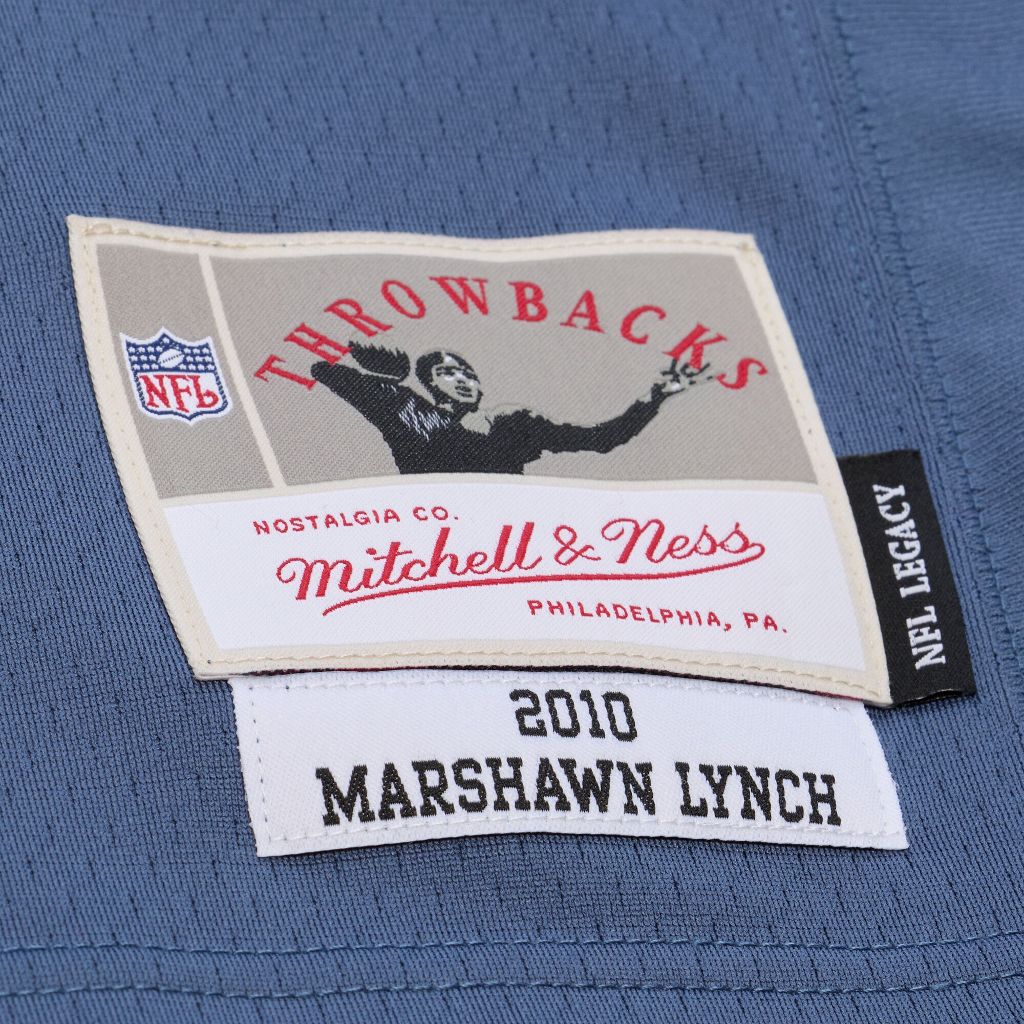 Marshawn Lynch Seattle Seahawks 2010 Legacy Throwback Jersey - Blue - Image 6