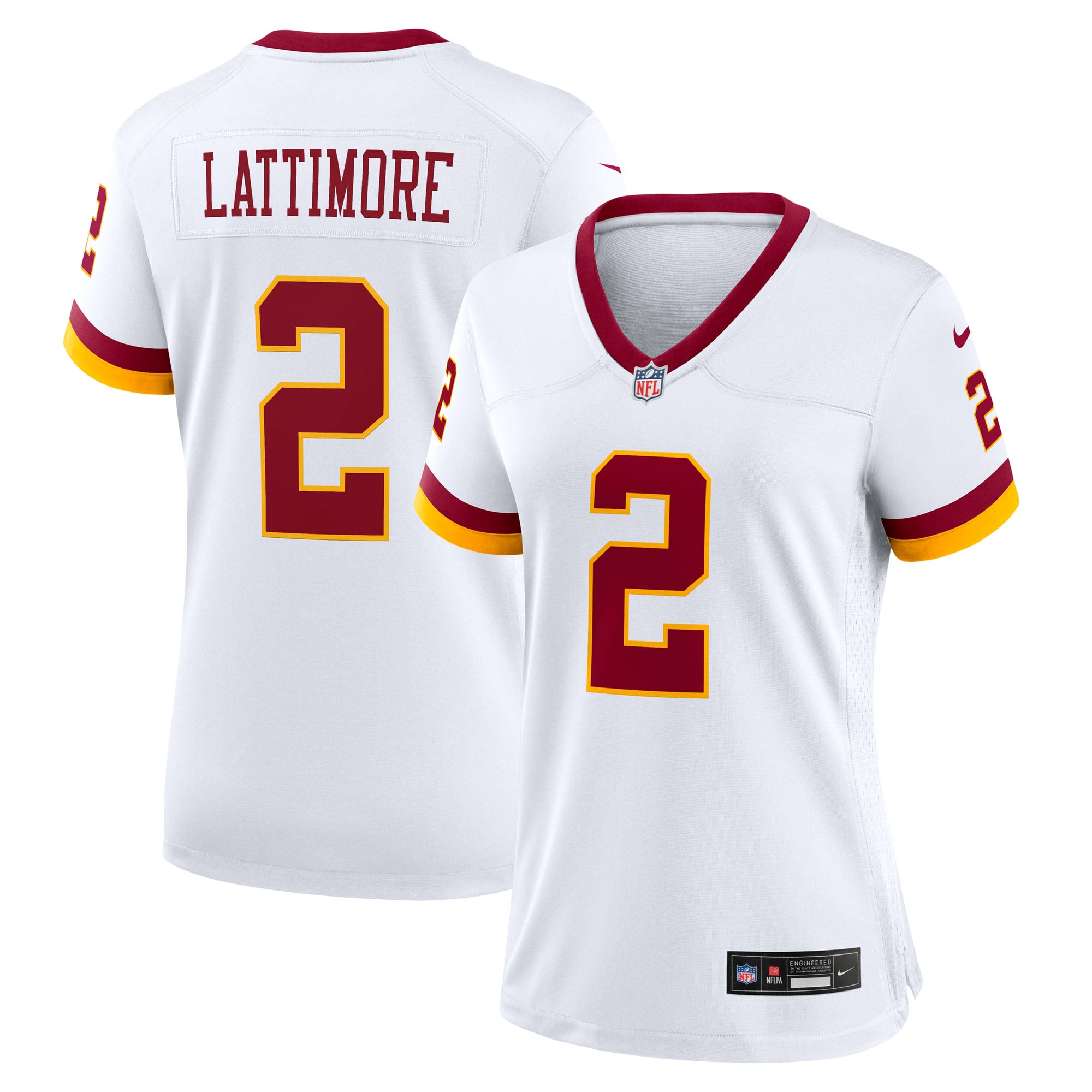 Marshon Lattimore Washington Commanders Women's Game Super Bowl Era Jersey - White - Image 2