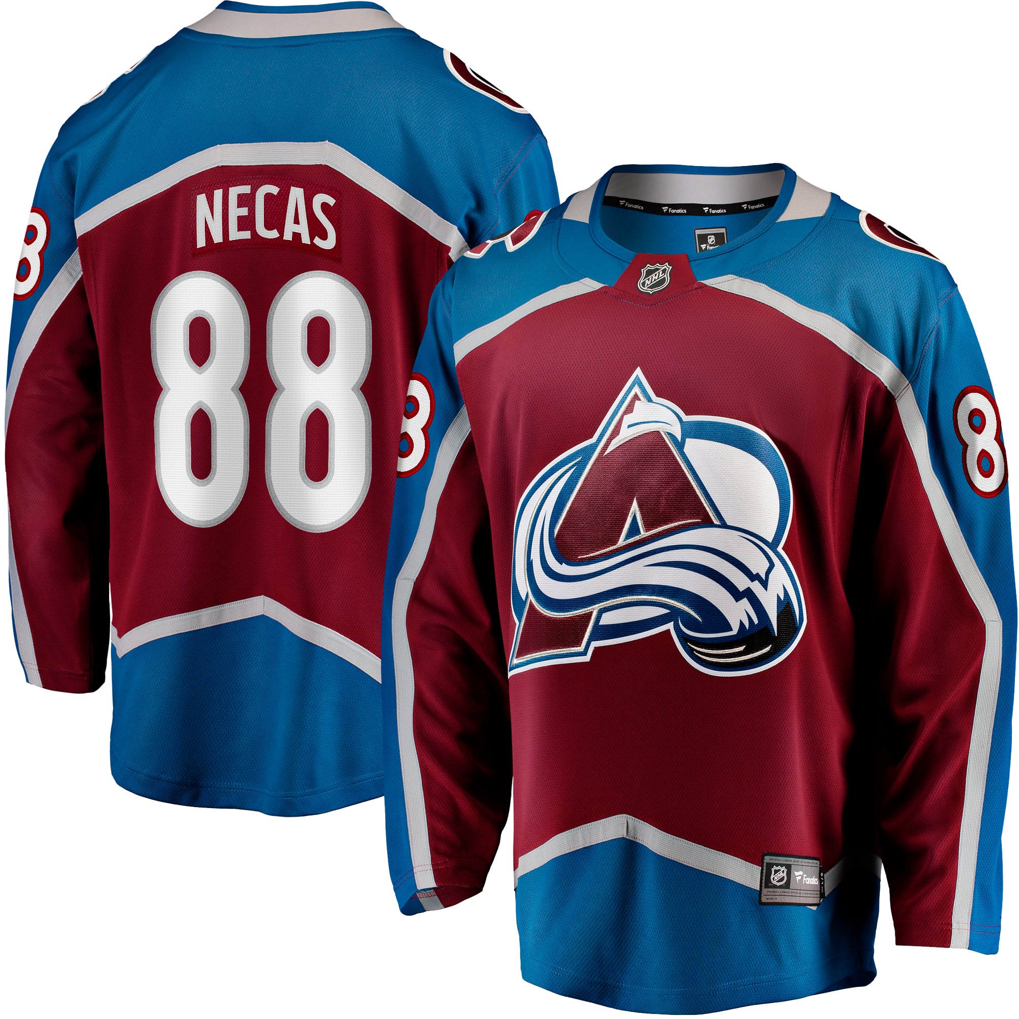 Martin Necas Colorado Avalanche Breakaway Player Jersey - Burgundy - Image 2