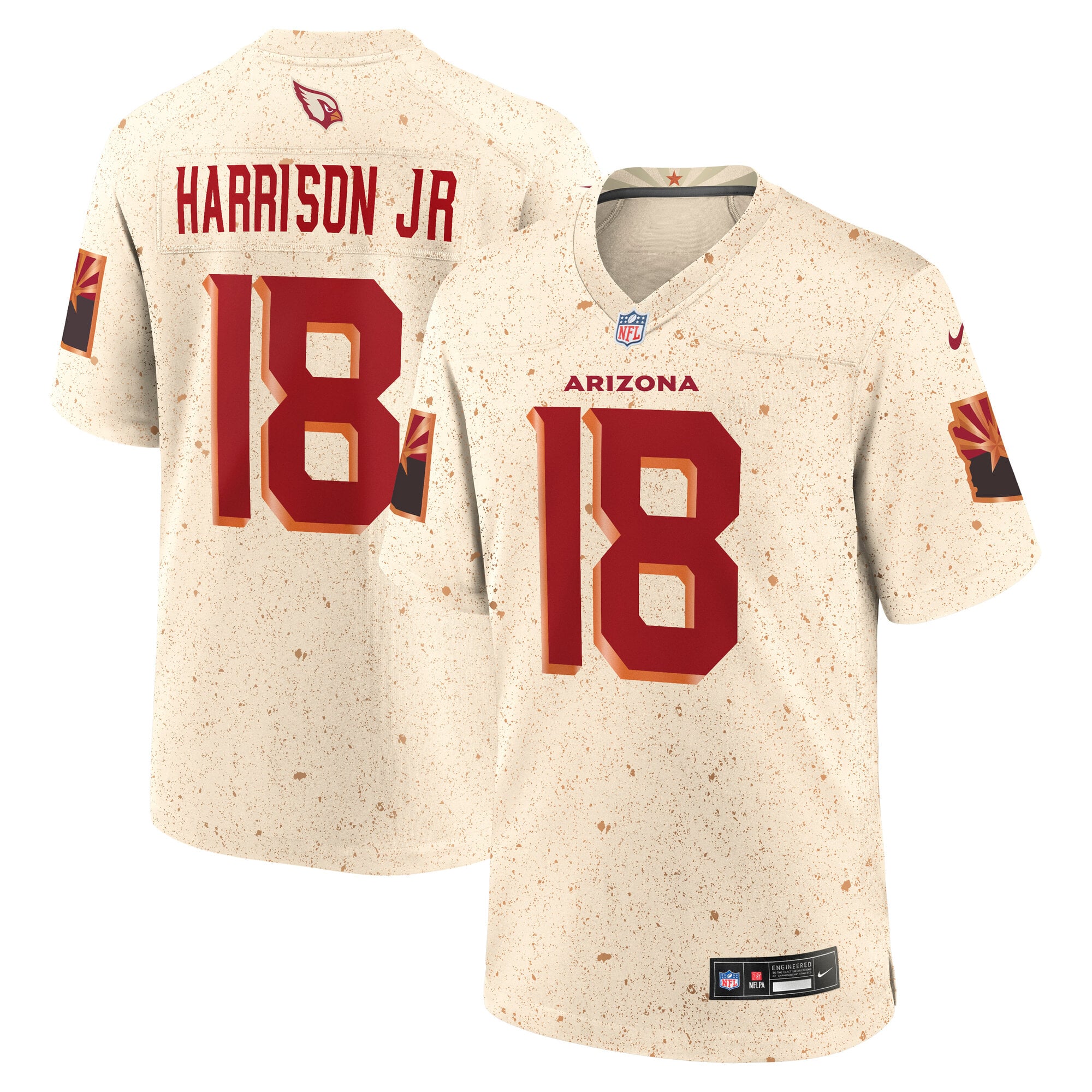 Marvin Harrison Jr. Arizona Cardinals 2025 Rivalries Collection Game Jersey - Natural - Image 2