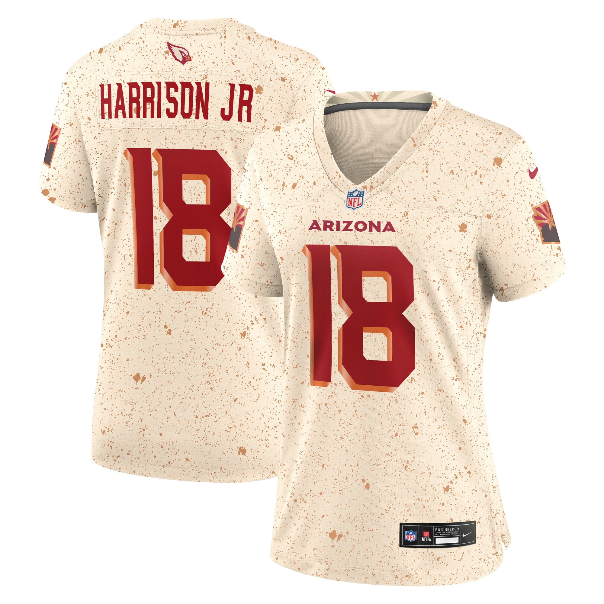 Marvin Harrison Jr. Arizona Cardinals Women's 2025 Rivalries Collection Game Jersey - Natural - Image 2