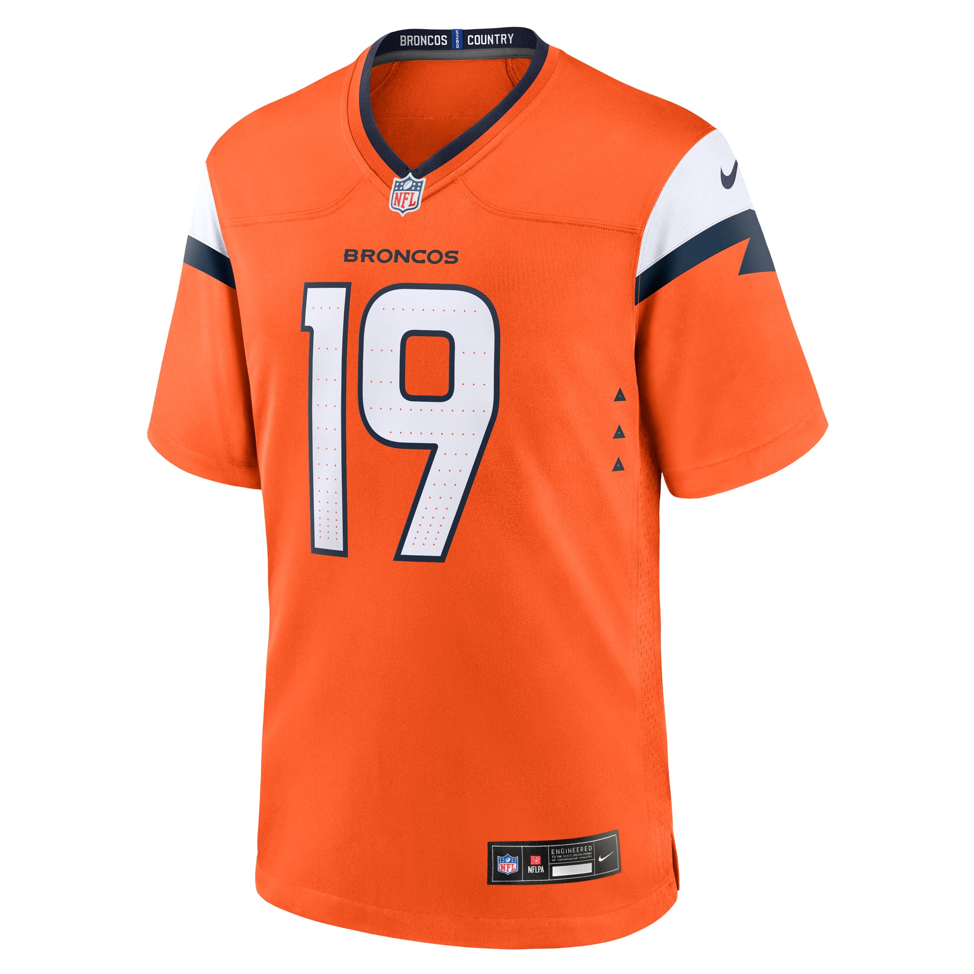Marvin Mims Jr Denver Broncos Alternate Game Jersey - Navy - Orange - Image 3