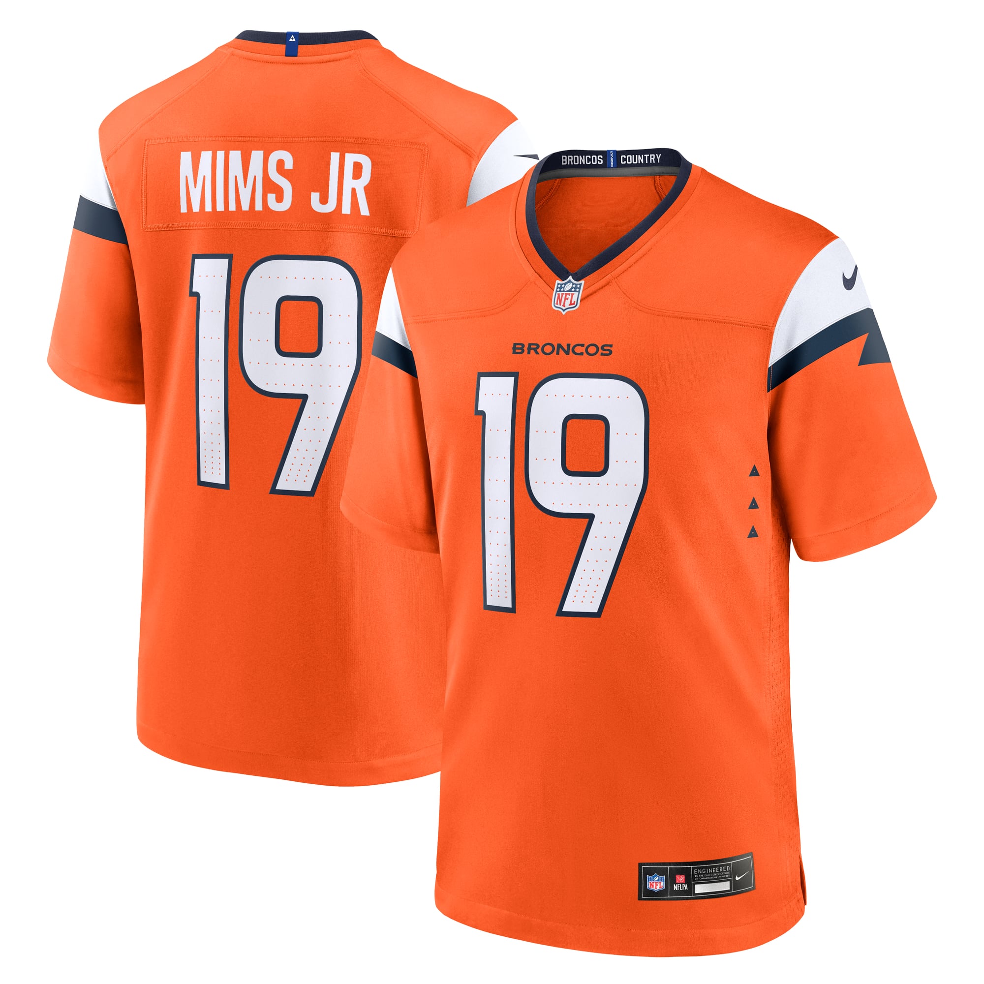 Marvin Mims Jr Denver Broncos Alternate Game Jersey - Navy - Orange