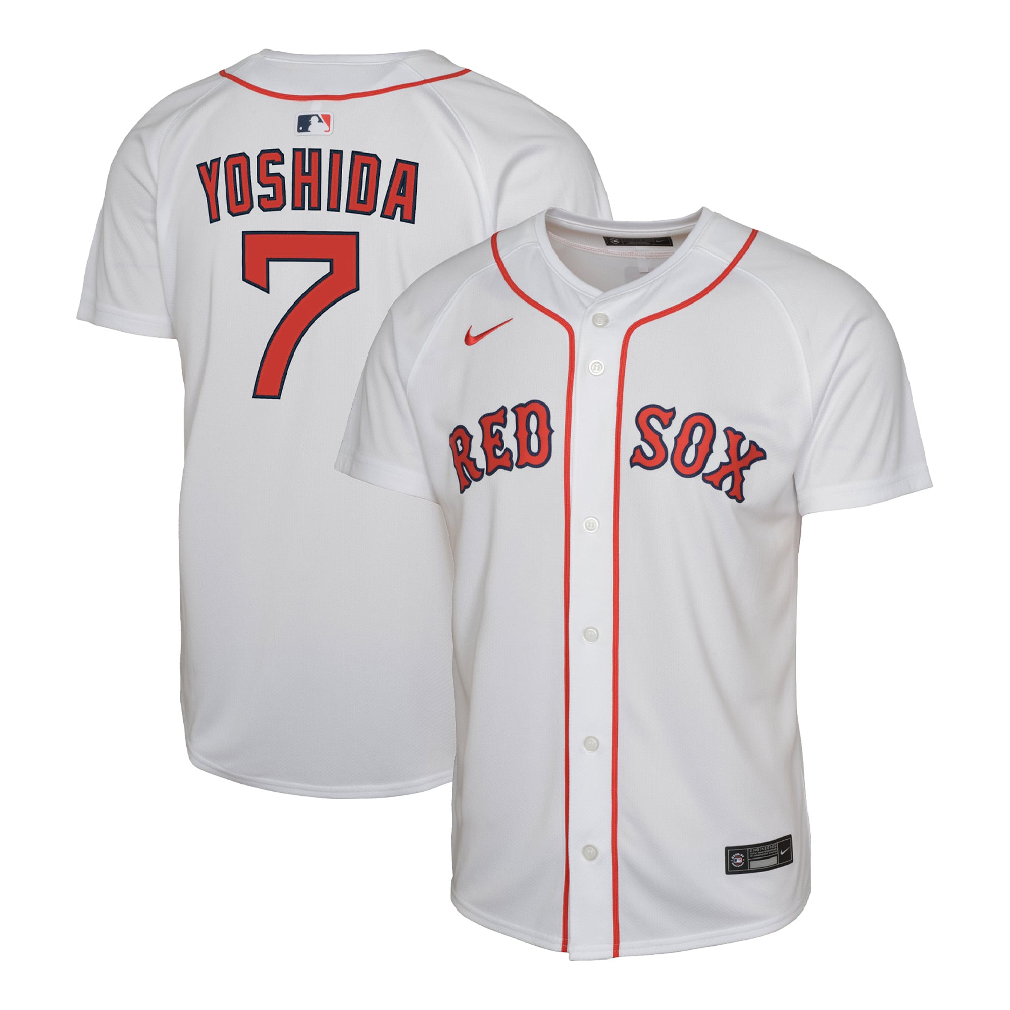 Masataka Yoshida Boston Red Sox Youth Home Player Jersey - White - Image 2
