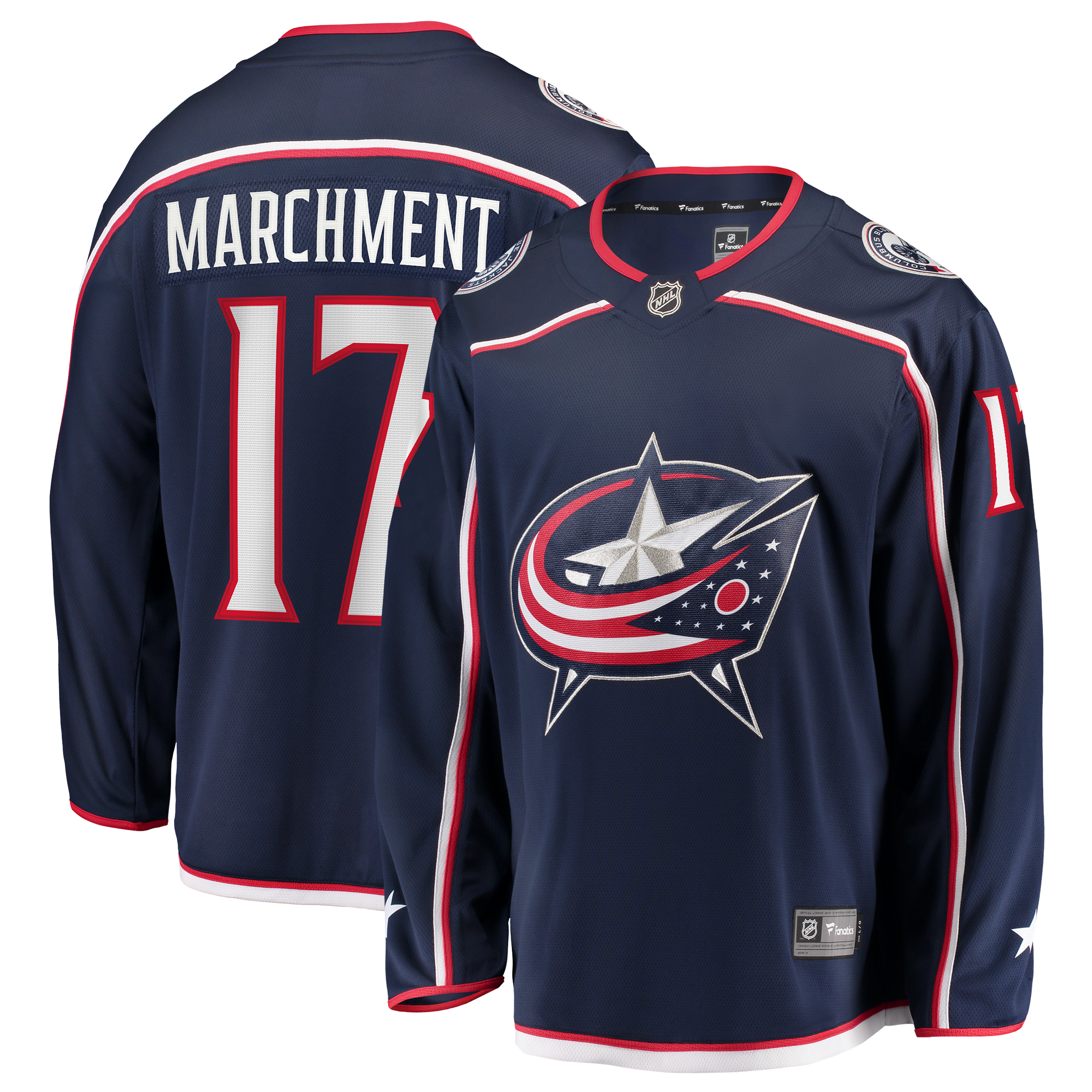 Mason Marchment Columbus Blue Jackets Home Premier Breakaway Player Jersey - Navy - Image 2
