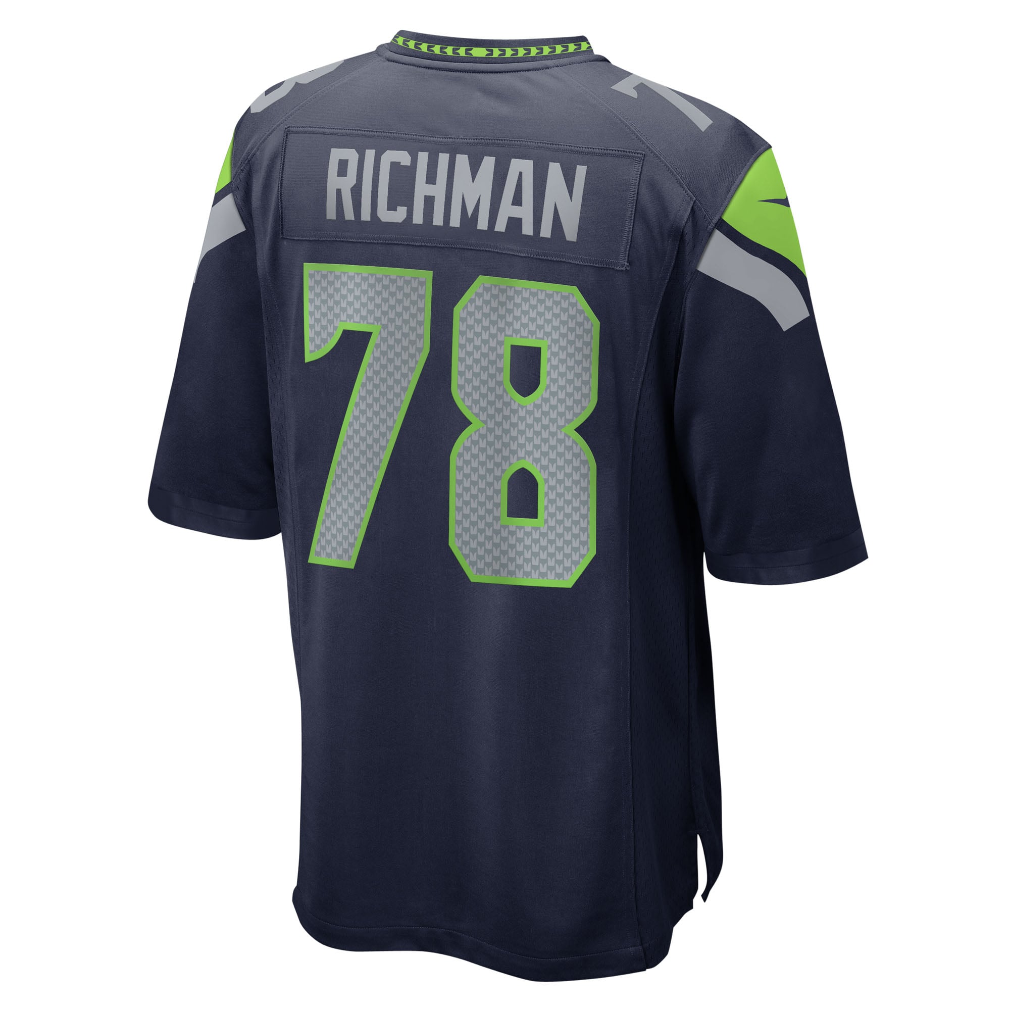 Mason Richman Seattle Seahawks Team Game Jersey - College Navy - Image 4
