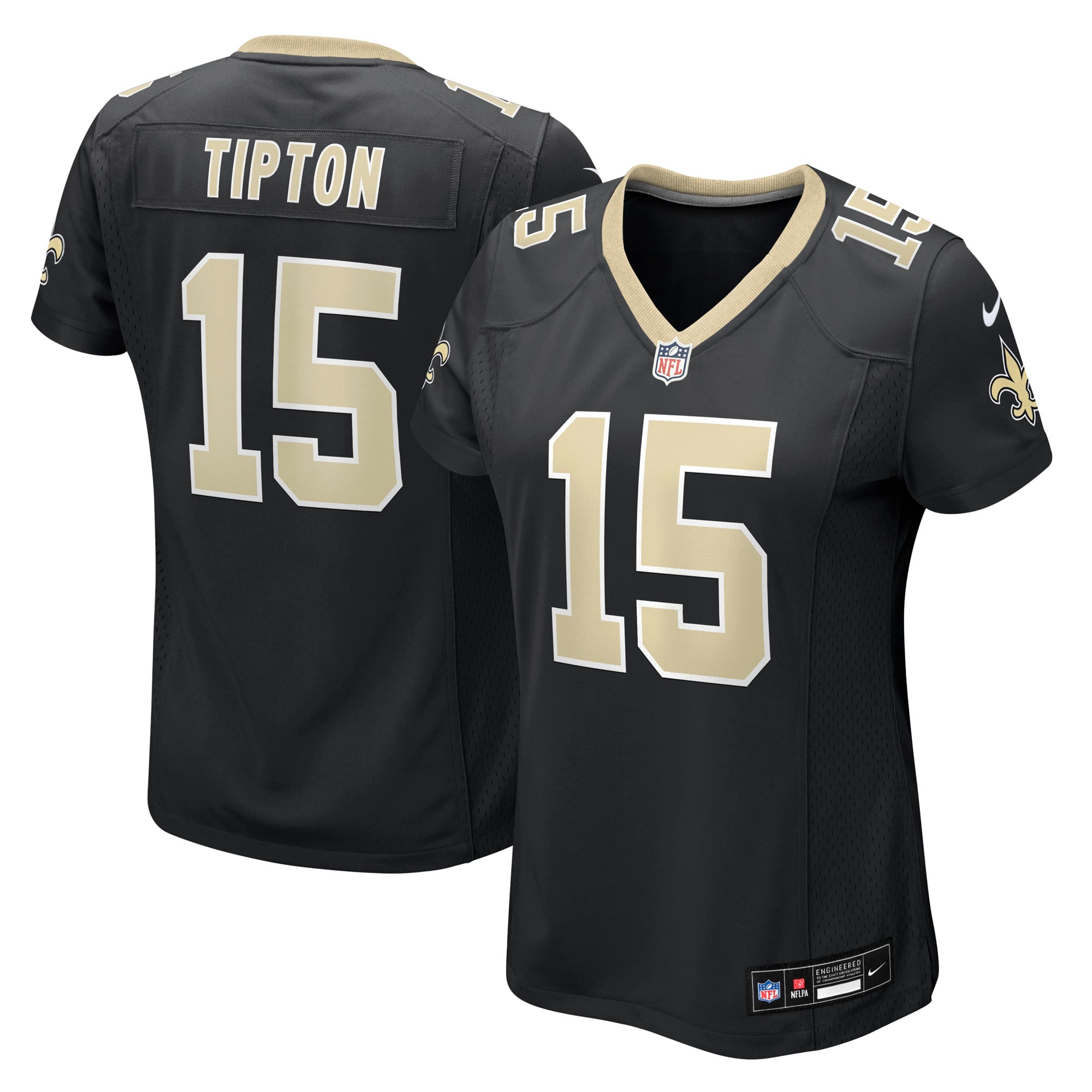 Mason Tipton New Orleans Saints Women's Team Game Jersey - Black - Image 2