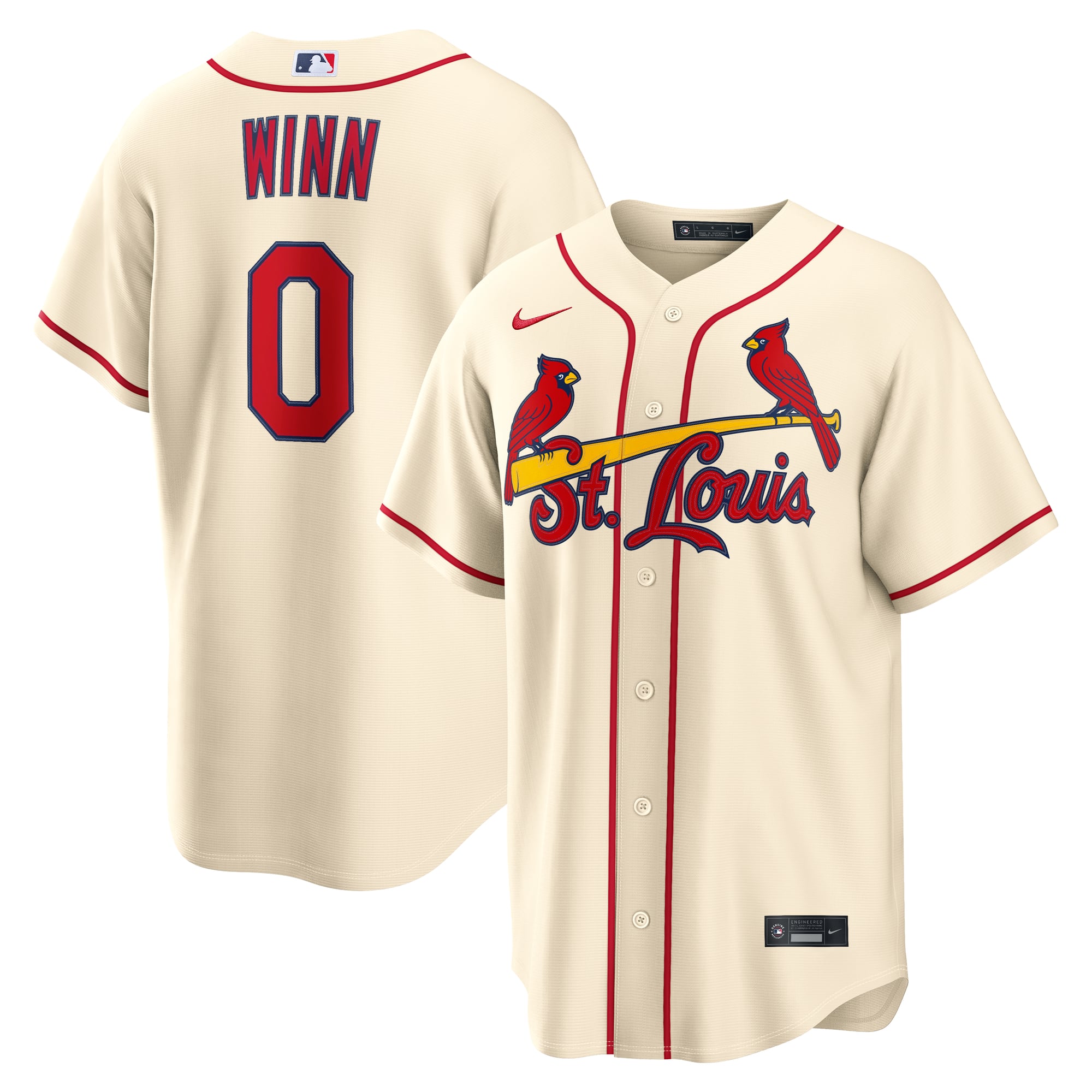 Masyn Winn St. Louis Cardinals Alternate Jersey - Cream - Image 2