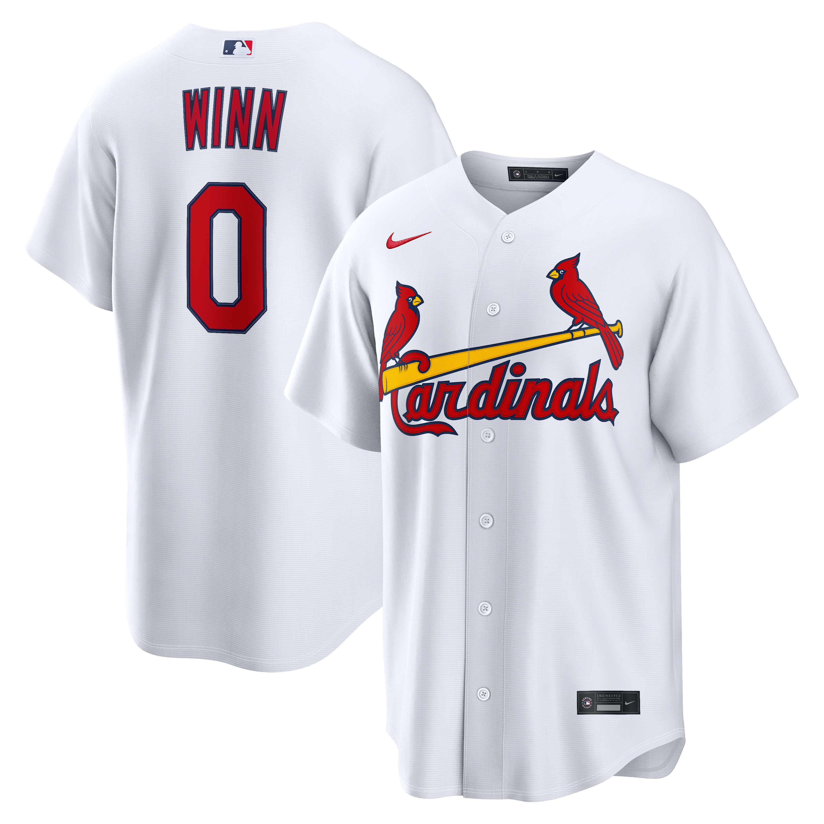 Masyn Winn St. Louis Cardinals Alternate Jersey - White - Image 2