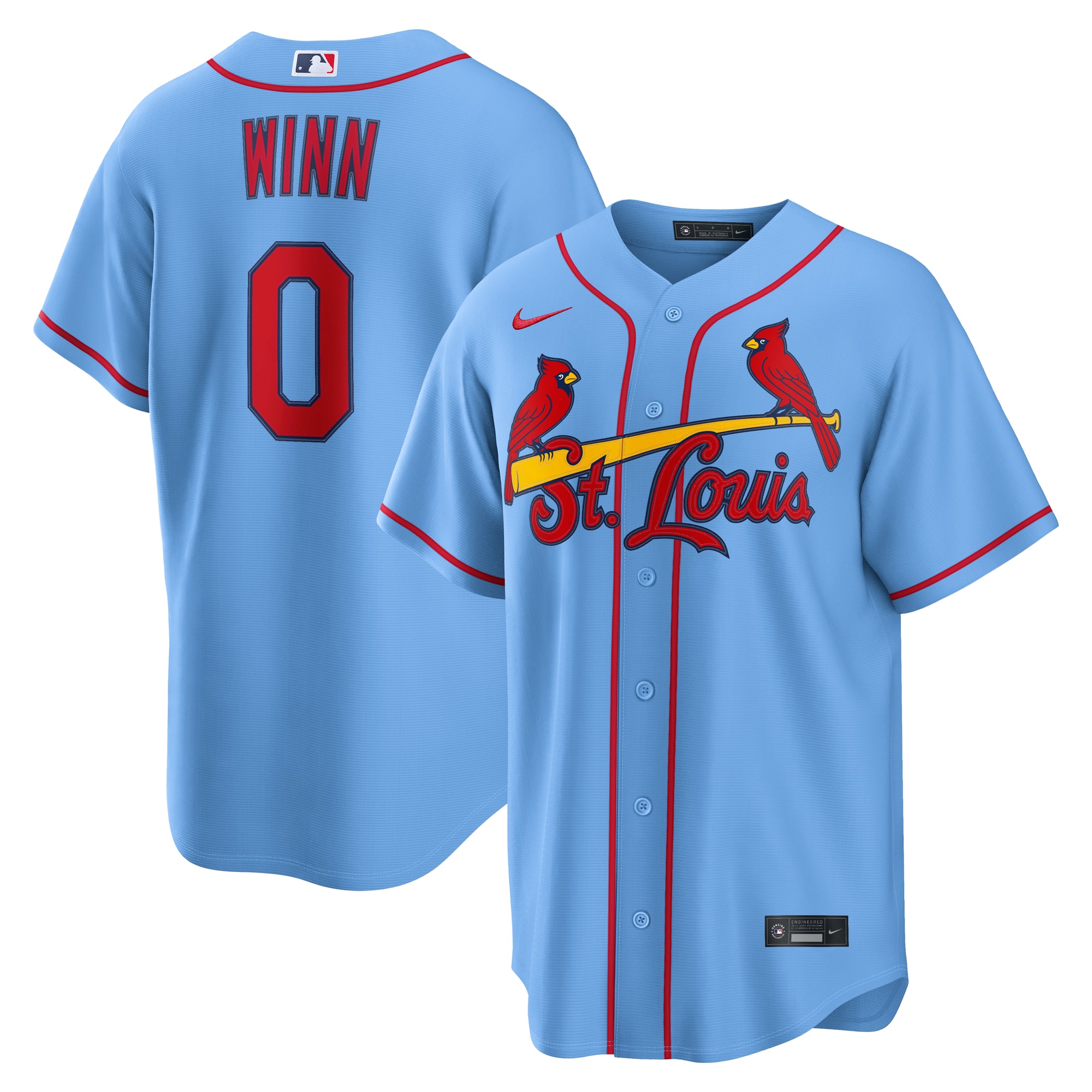 Masyn Winn St. Louis Cardinals Home Jersey - Light Blue