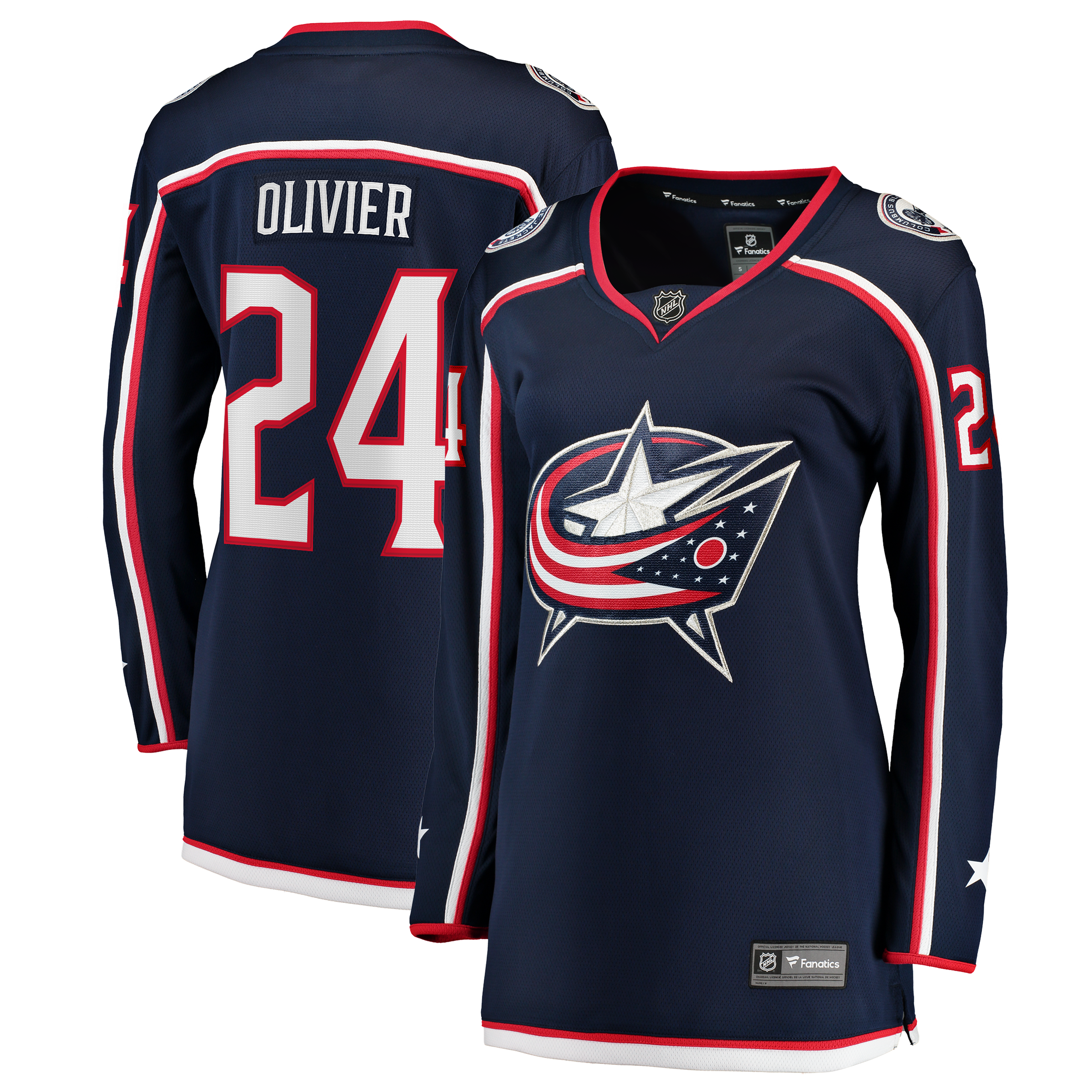 Mathieu Olivier Columbus Blue Jackets Women's Home Breakaway Jersey - Navy - Image 2