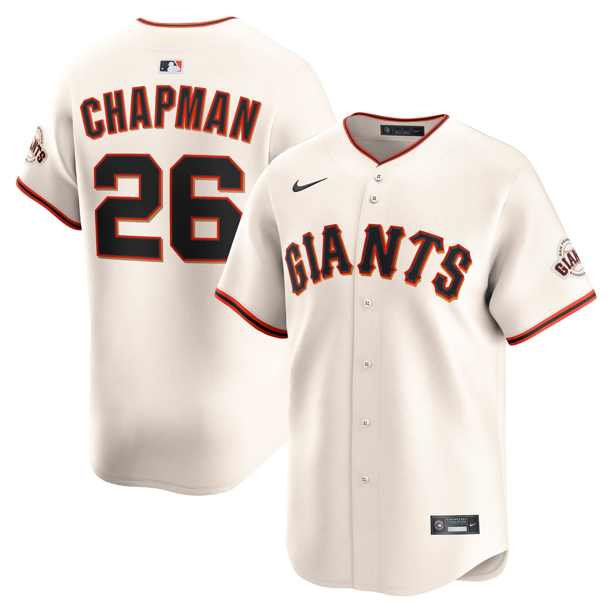 Matt Chapman San Francisco Giants Home Limited Player Jersey - Cream - Image 2