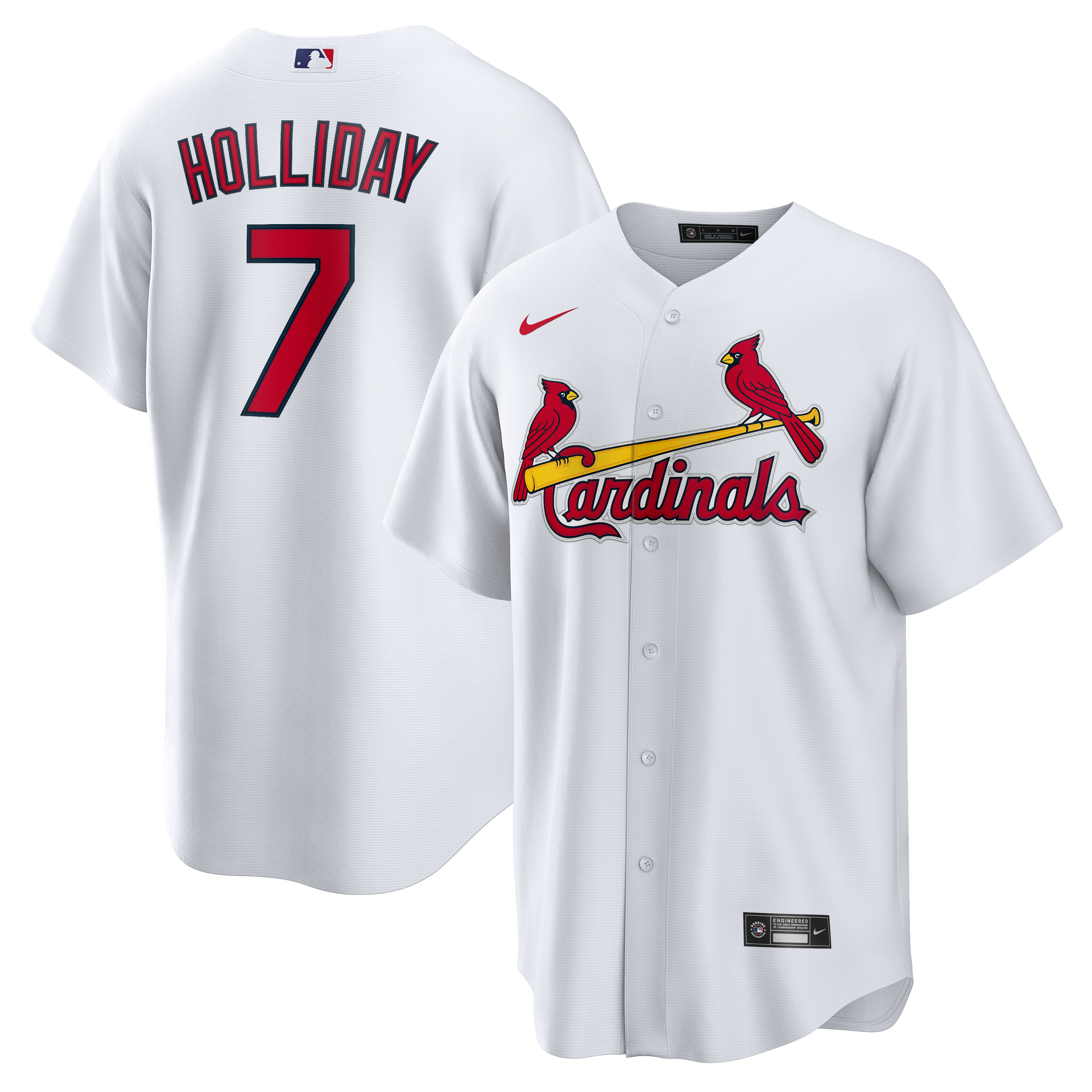 Matt Holliday St. Louis Cardinals Home Retired Player Jersey - White - Image 2