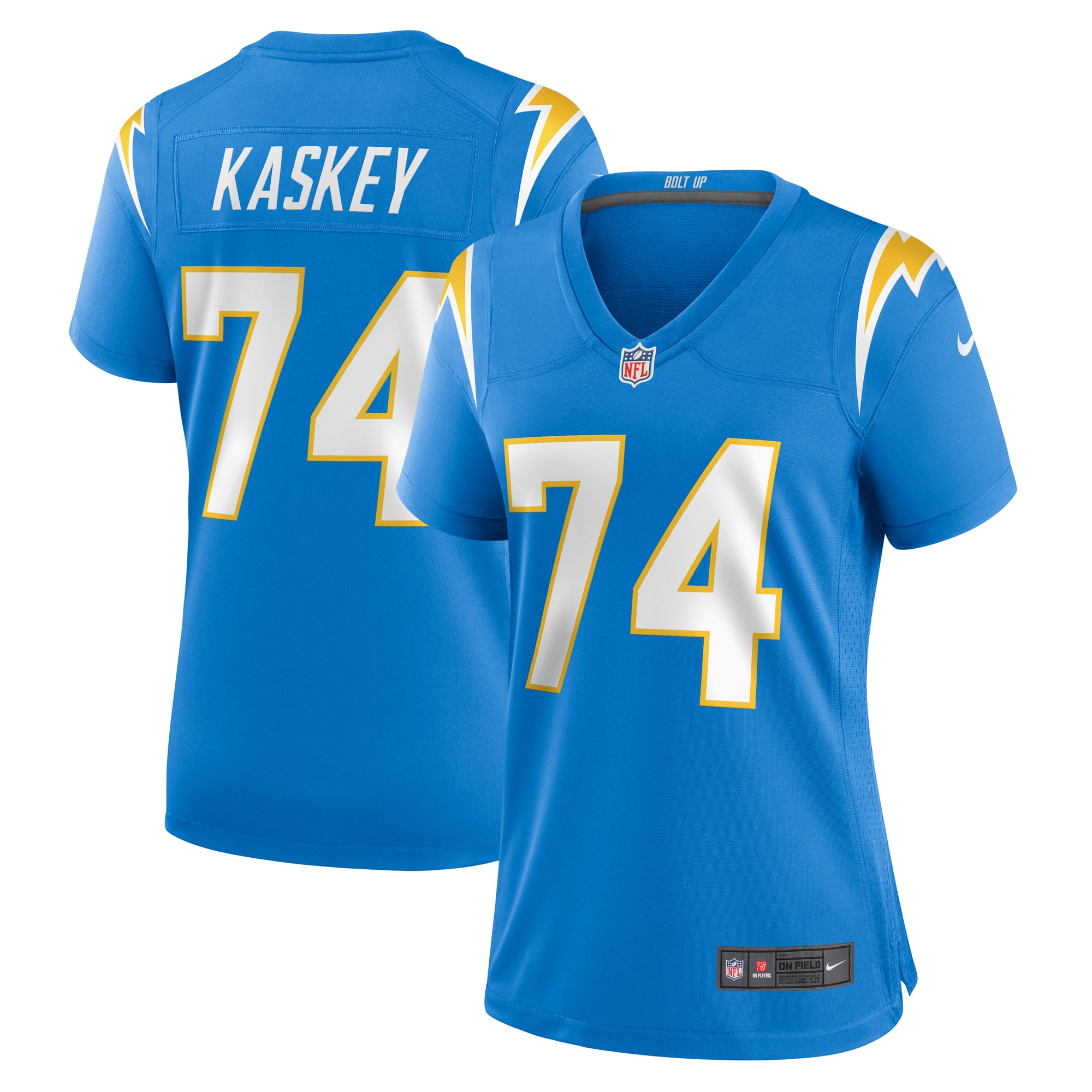 Matt Kaskey Los Angeles Chargers Women's Team Game Jersey - Powder Blue - Image 2