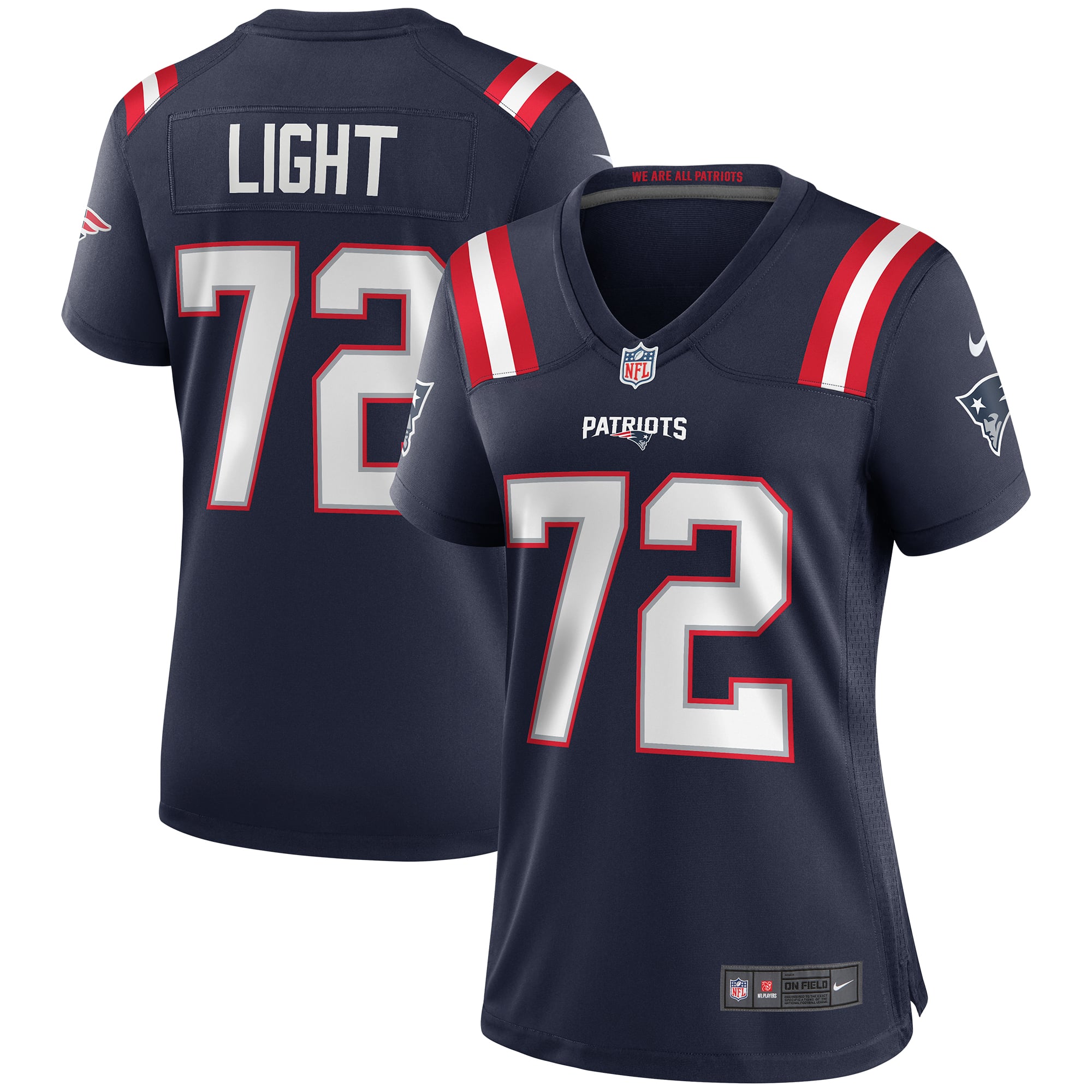 Matt Light New England Patriots Women's Game Retired Player Jersey - Navy - Image 2