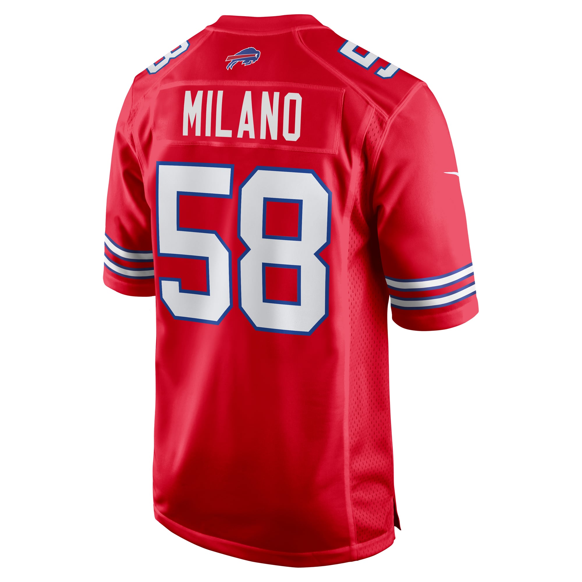 Matt Milano Buffalo Bills Game Player Jersey - Red - Image 4