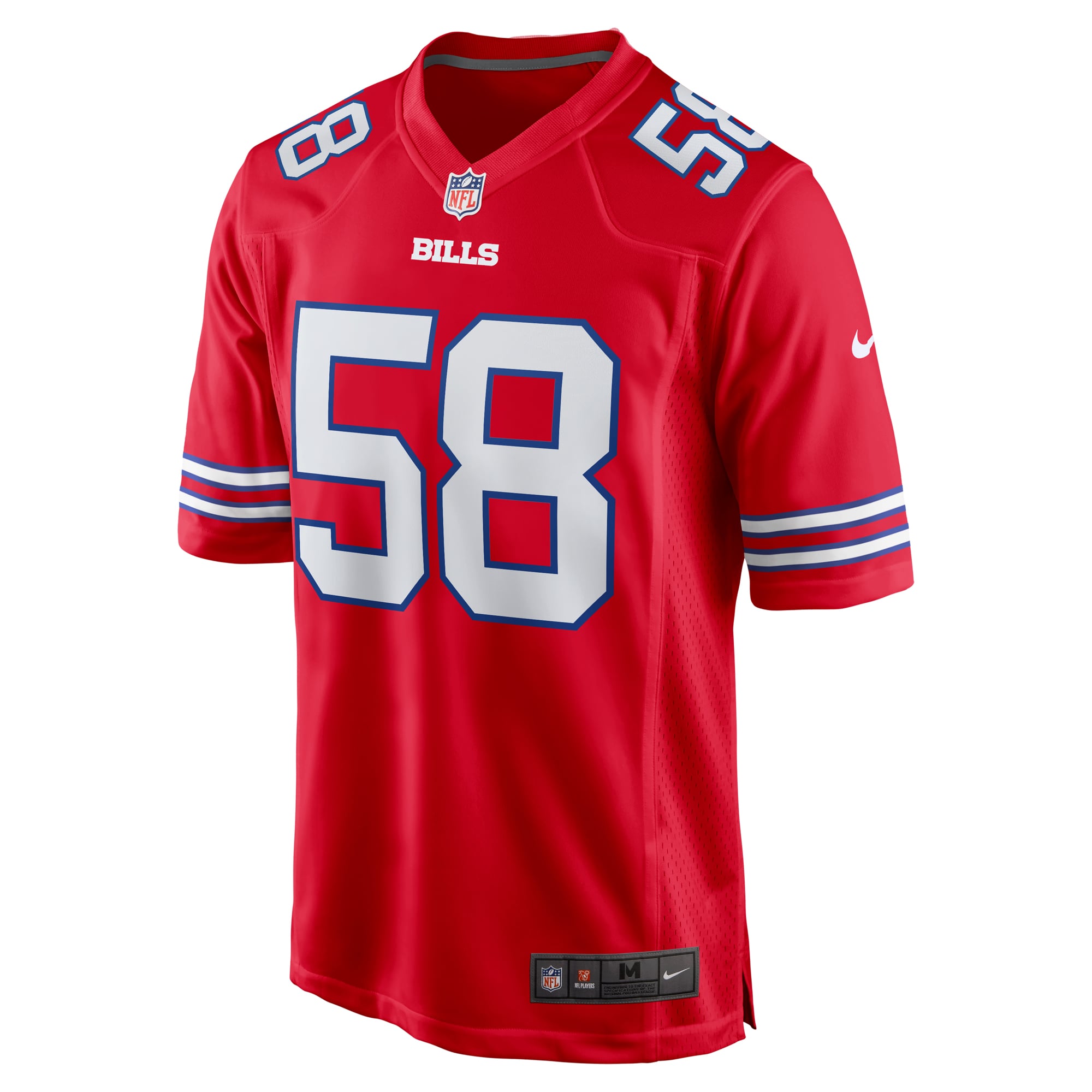 Matt Milano Buffalo Bills Game Player Jersey - Red - Image 3
