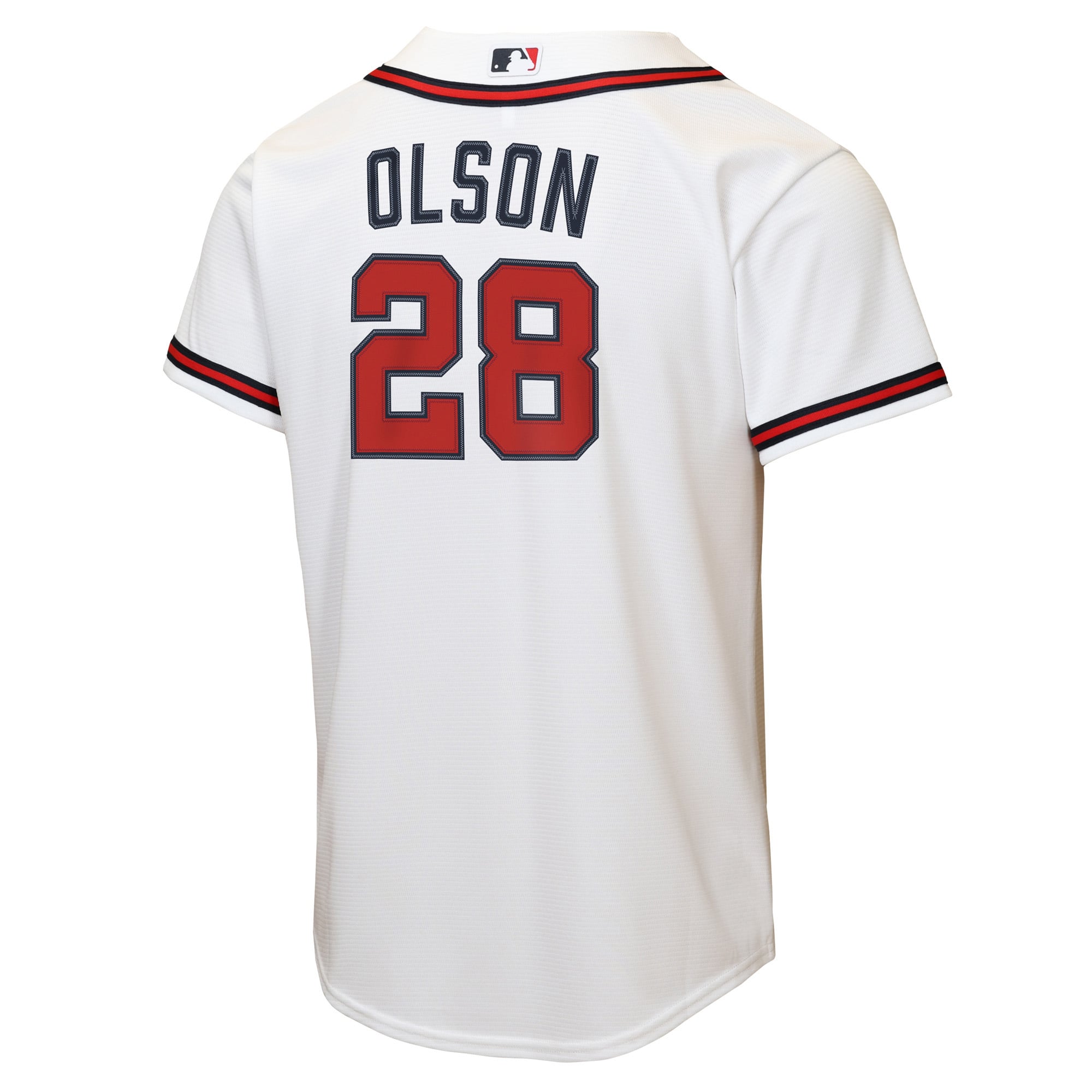 Matt Olson Atlanta Braves Youth Home Jersey - White - Image 4