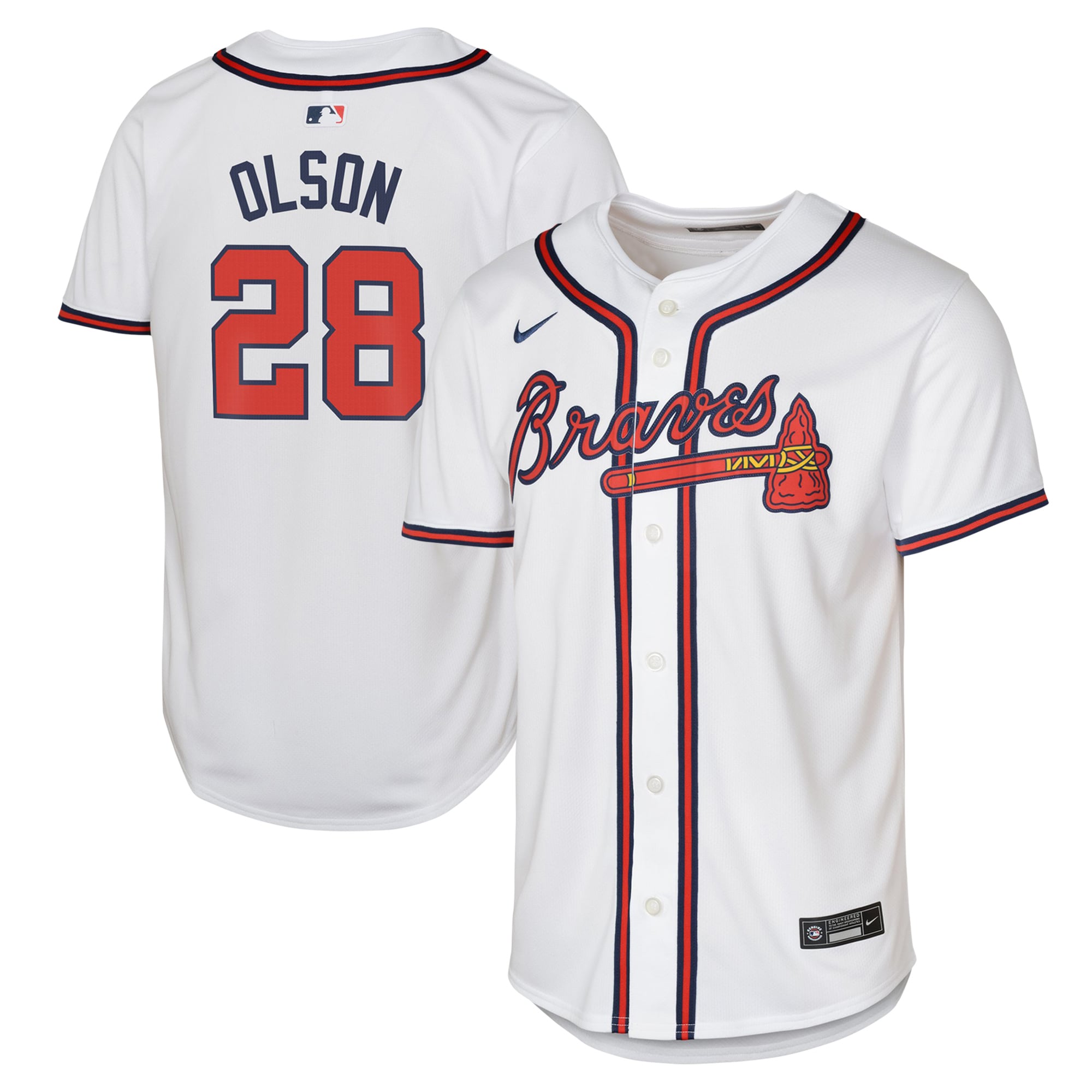 Matt Olson Atlanta Braves Youth Home Limited Player Jersey - White - Image 2