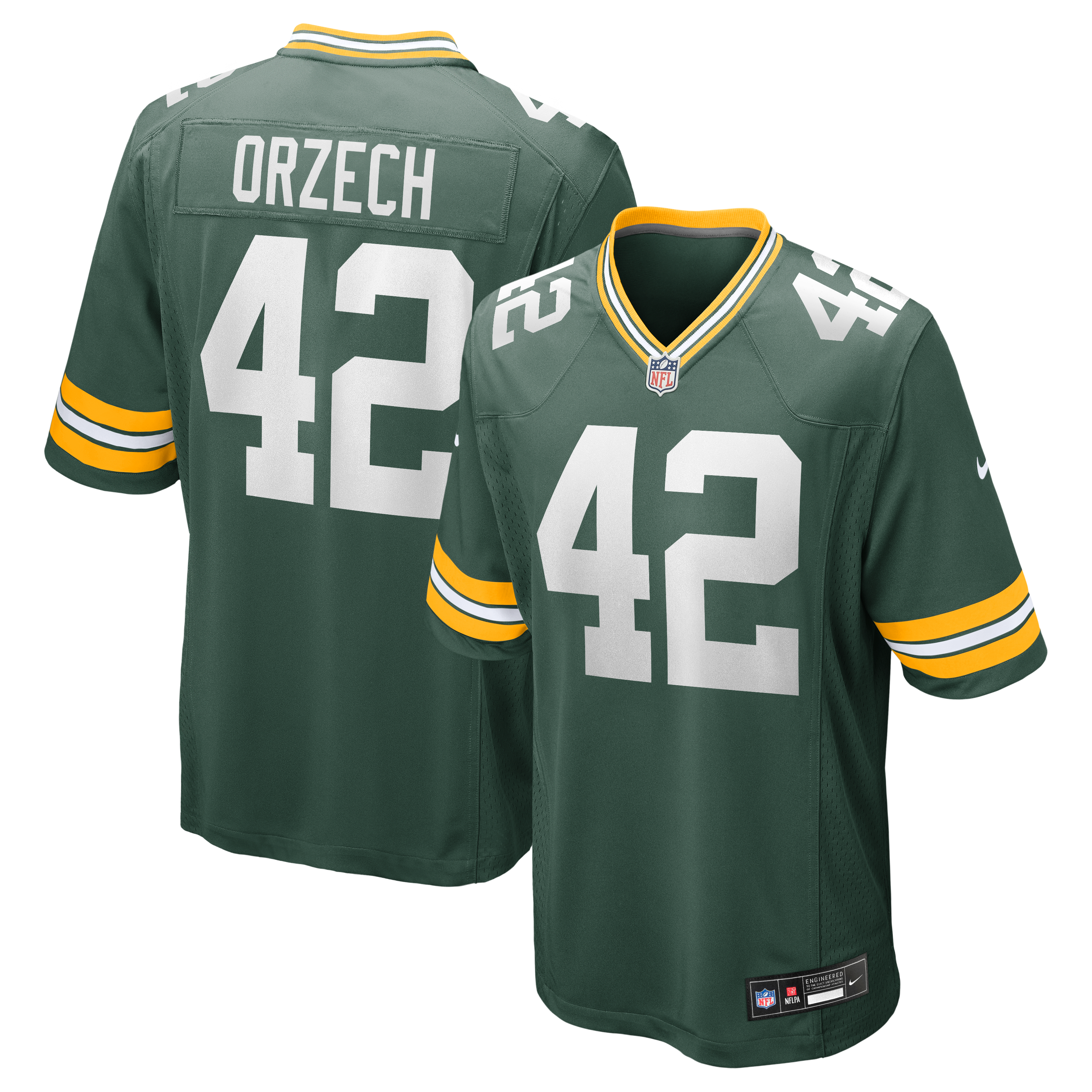 Matt Orzech Green Bay Packers Game Jersey - Green