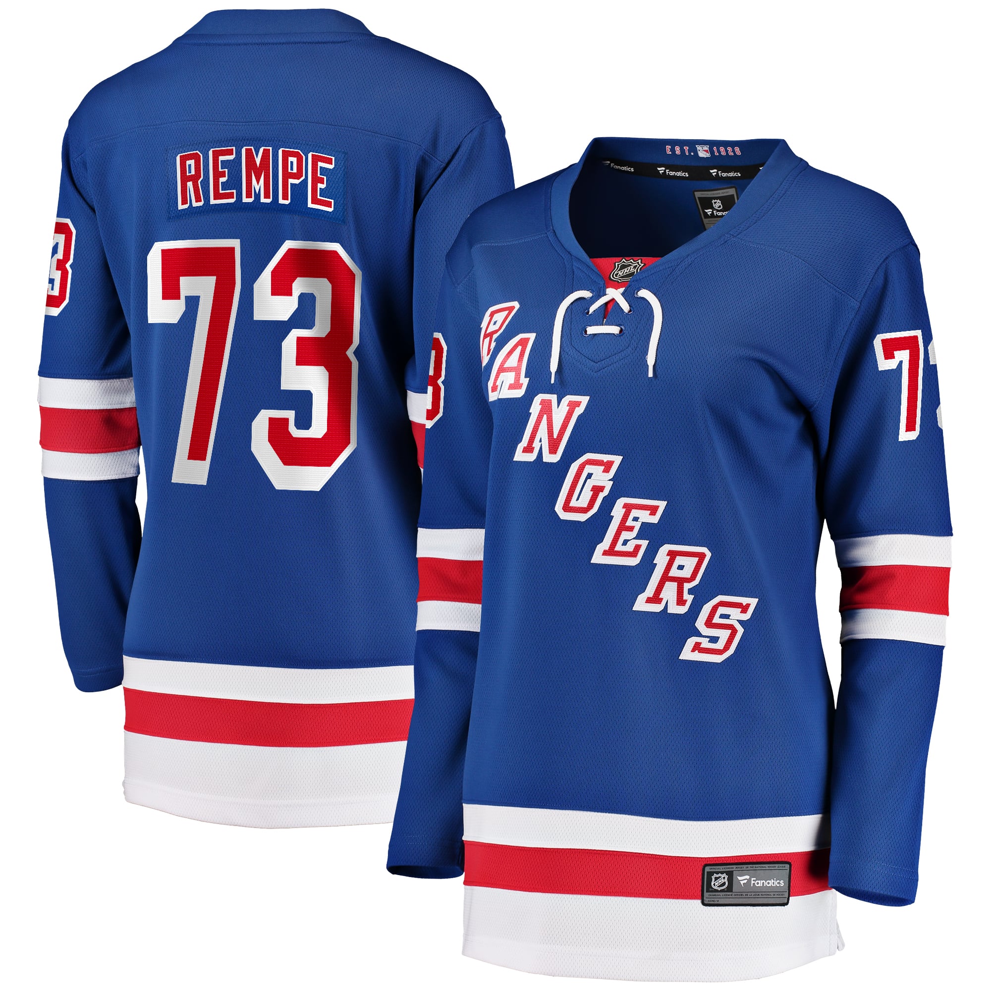 Matt Rempe New York Rangers Women's Home Breakaway Jersey - Blue