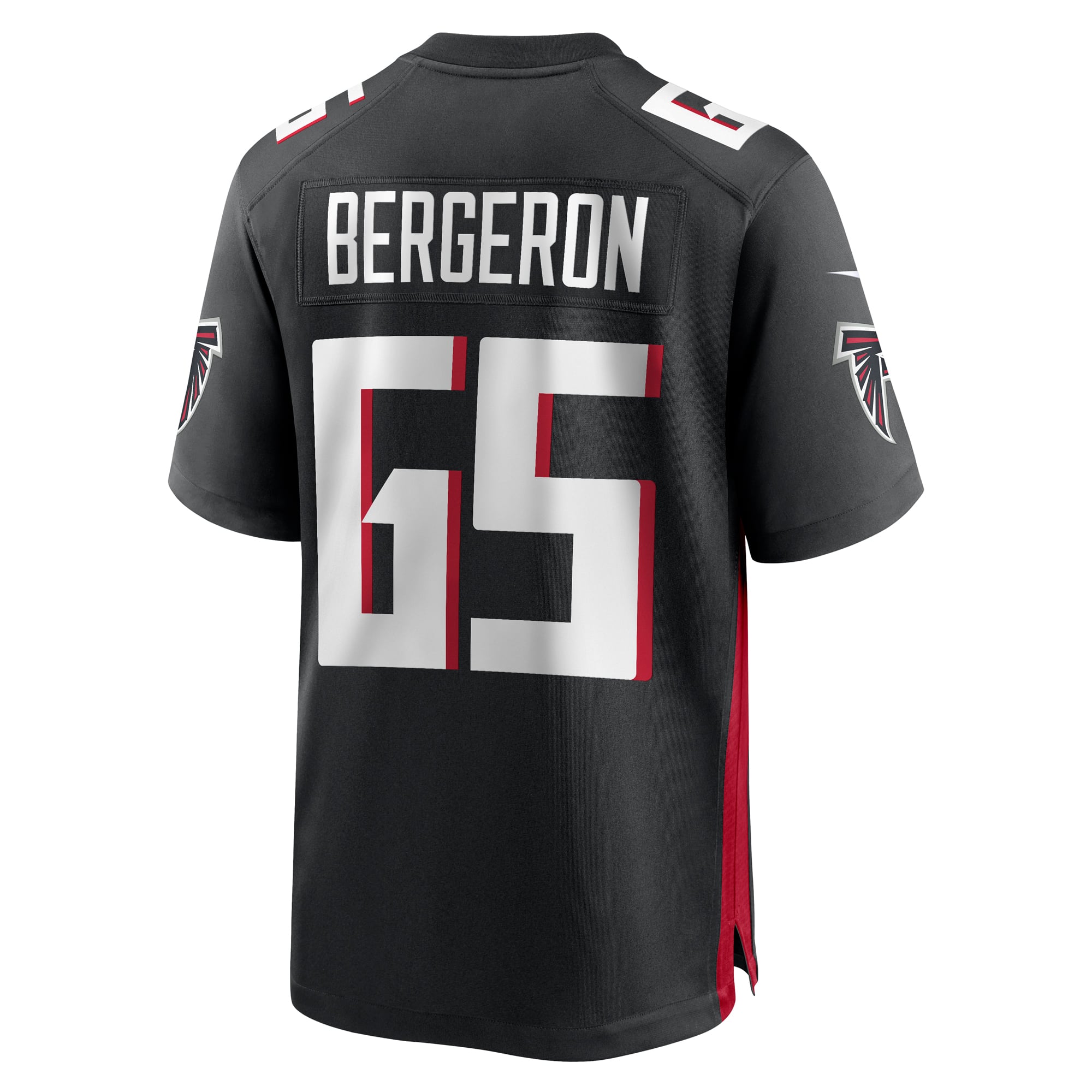 Matthew Bergeron Atlanta Falcons Team Game Jersey - Black - Image 4