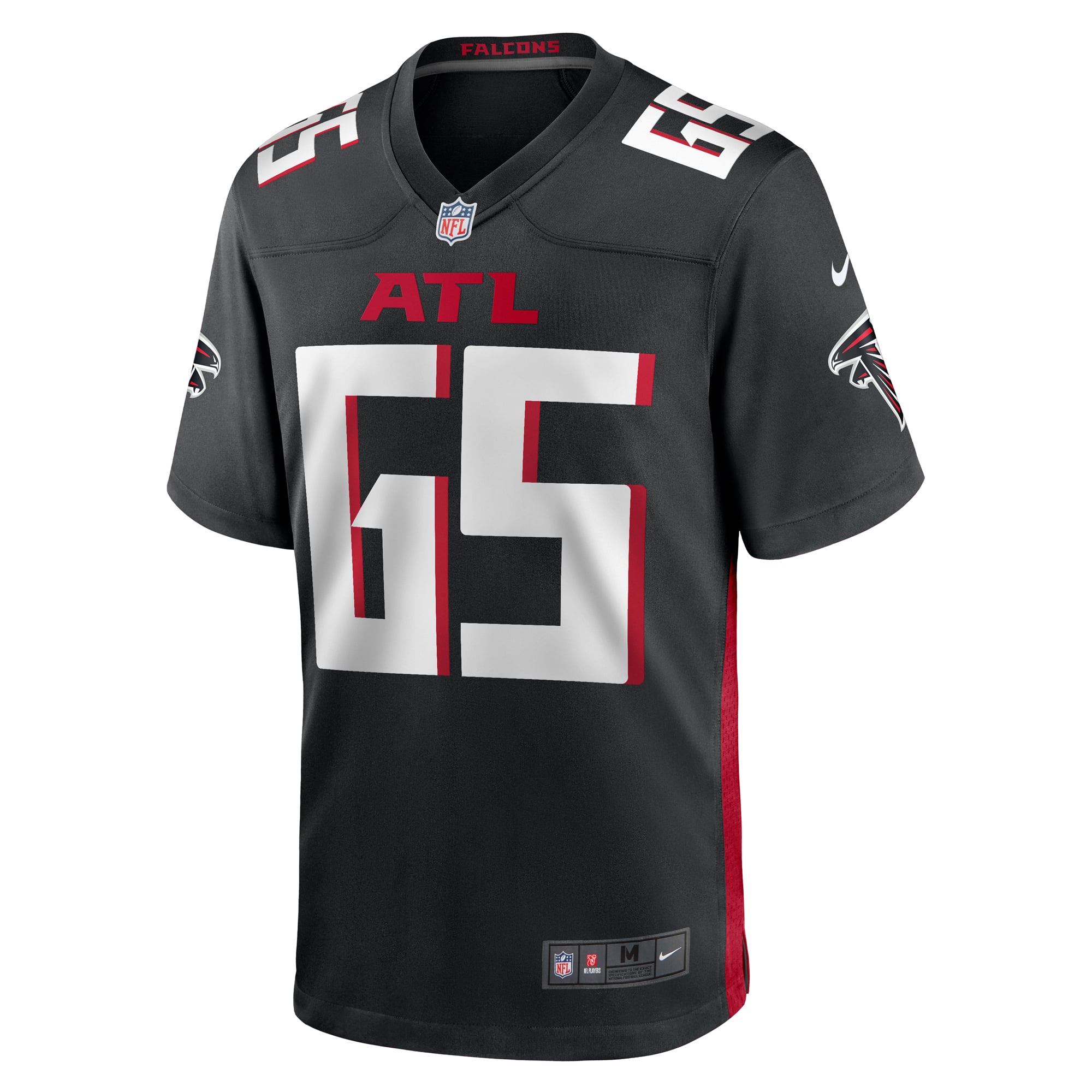 Matthew Bergeron Atlanta Falcons Team Game Jersey - Black - Image 3
