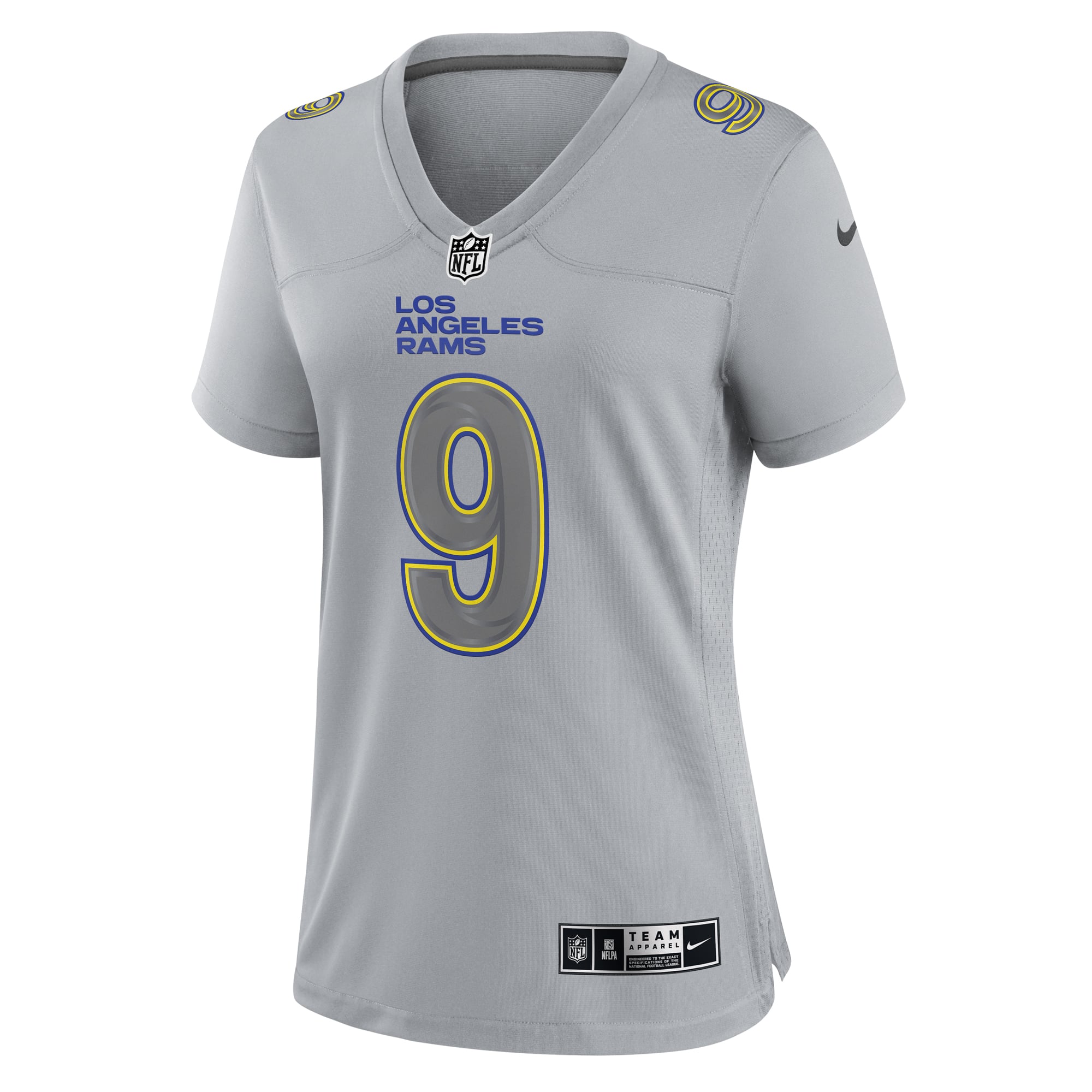 Matthew Stafford Los Angeles Rams Women's Atmosphere Fashion Game Jersey - Gray - Image 3